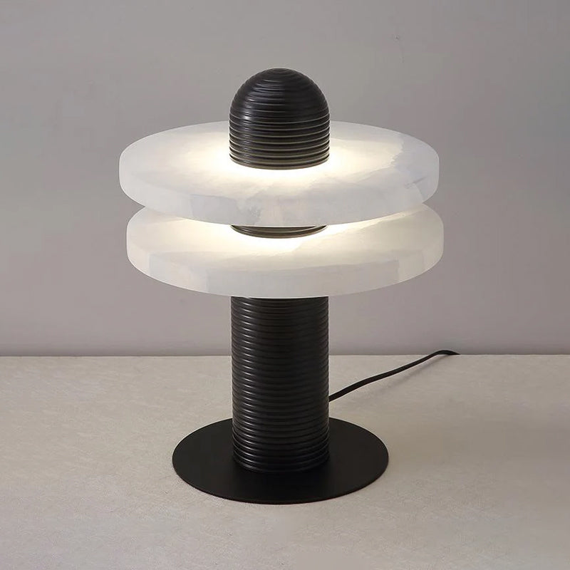 Nerio Modern Alabaster Table Lamp-Neutral Decor