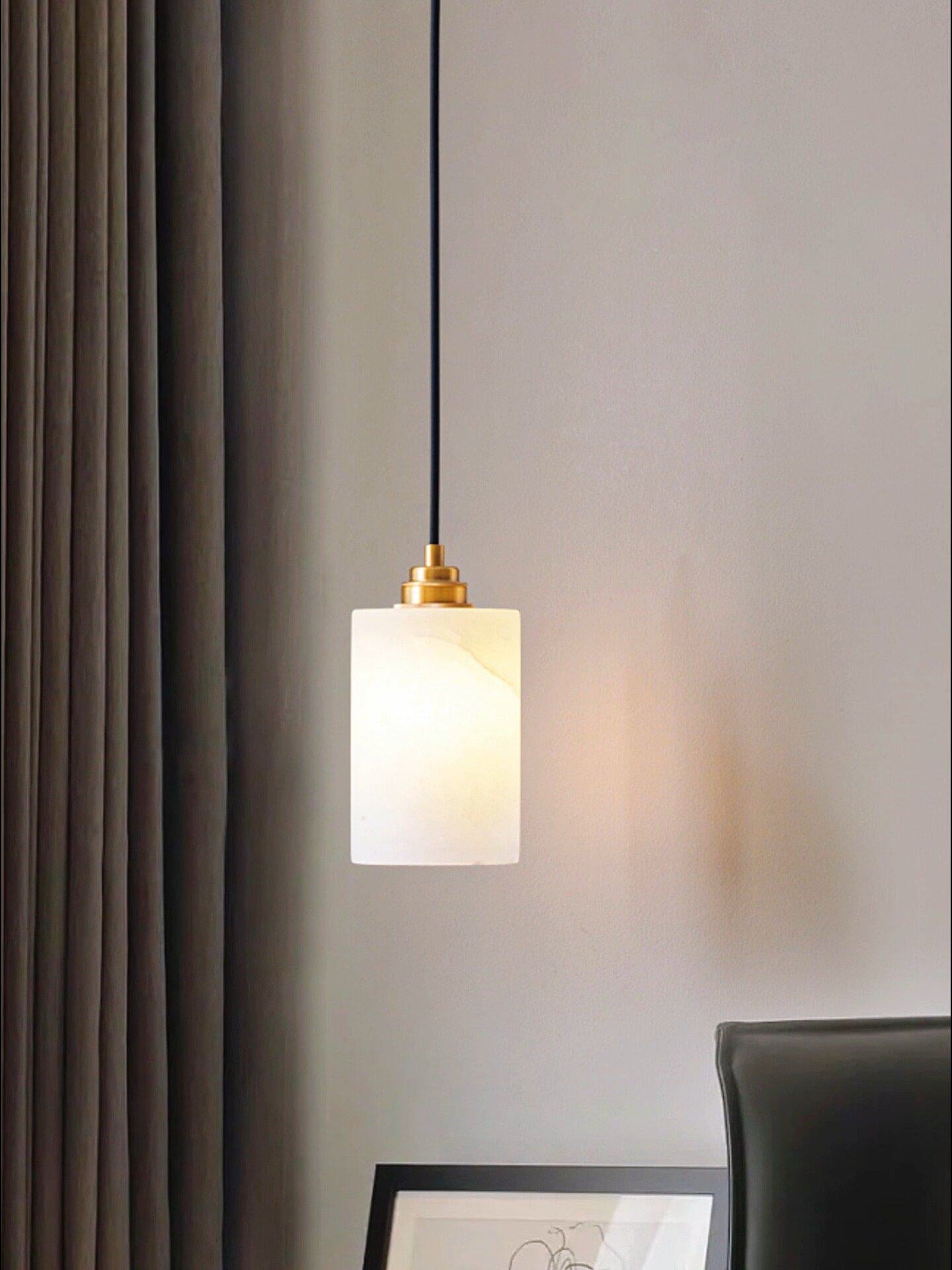 Alabaster Cylinder Cluster Chandelier-Neutral Decor