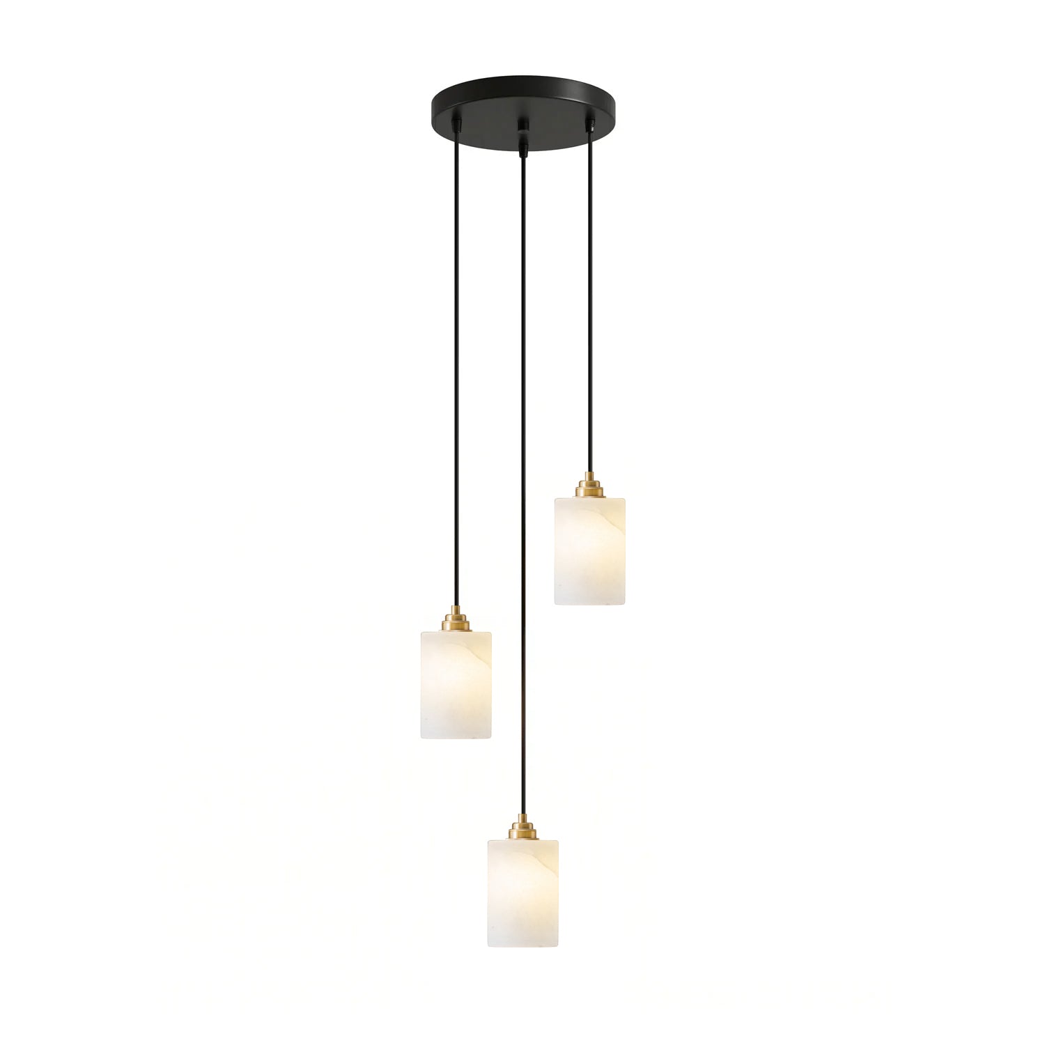 Alabaster Cylinder Cluster Chandelier-Neutral Decor