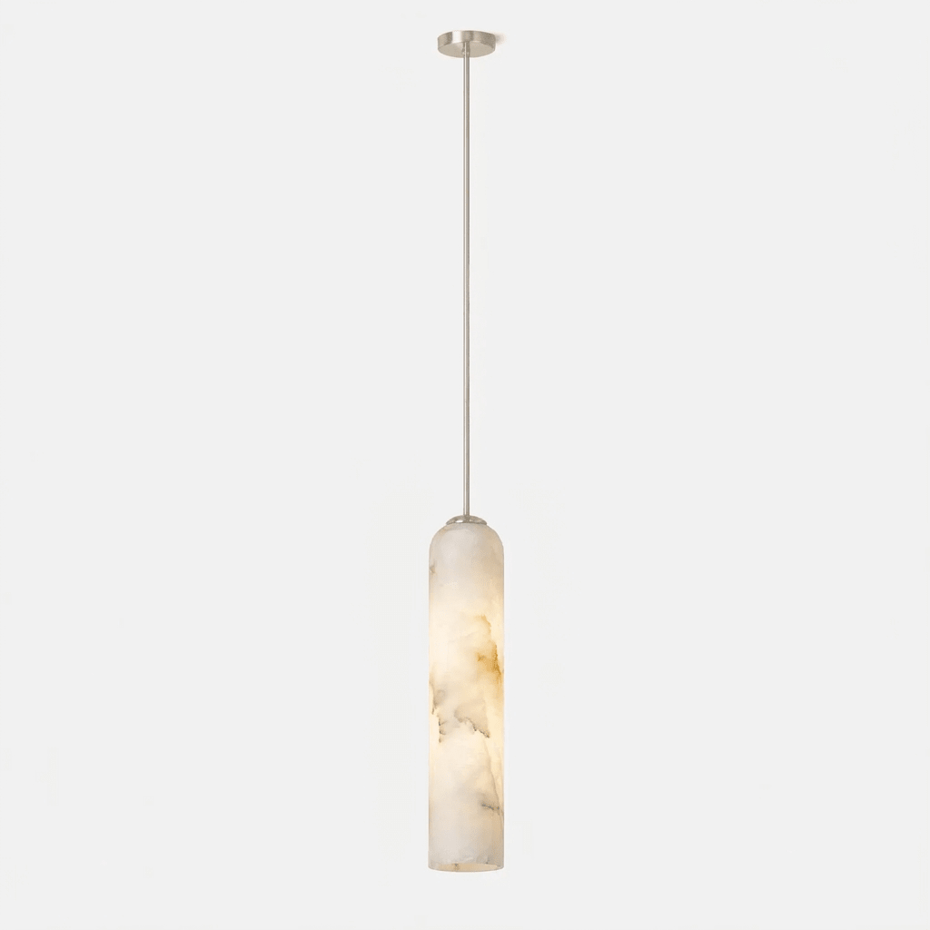 Alabaster Cylinder Pendant Light-Neutral Decor