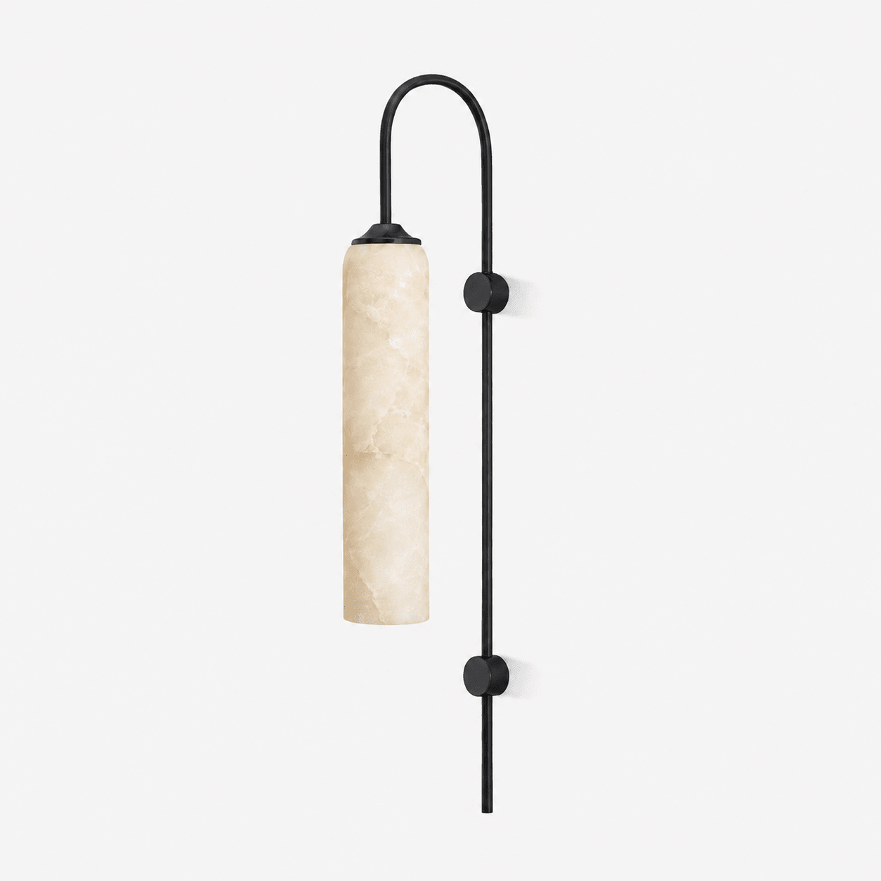 Alabaster Cylinder Wall Light-Neutral Decor