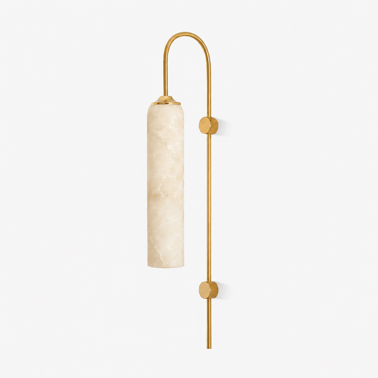 Alabaster Cylinder Wall Light-Neutral Decor