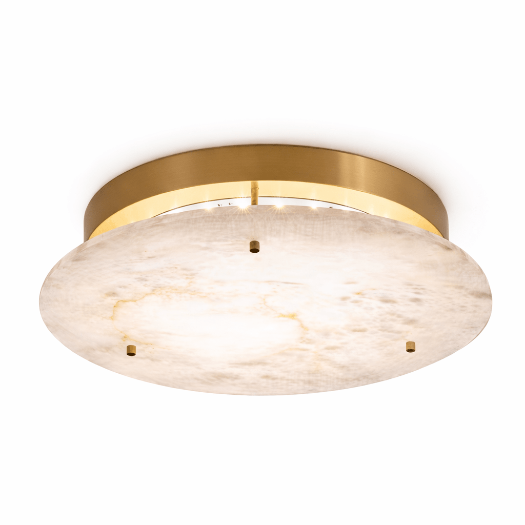 Alabaster Disc Ceiling Lamp-Neutral Decor