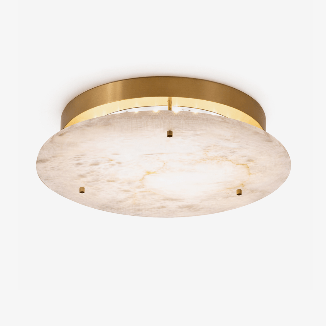 Alabaster Disc Ceiling Lamp-Neutral Decor