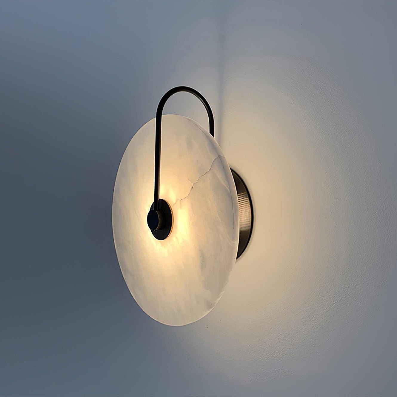 Elaris Alabaster Globe Wall Lamp-Neutral Decor