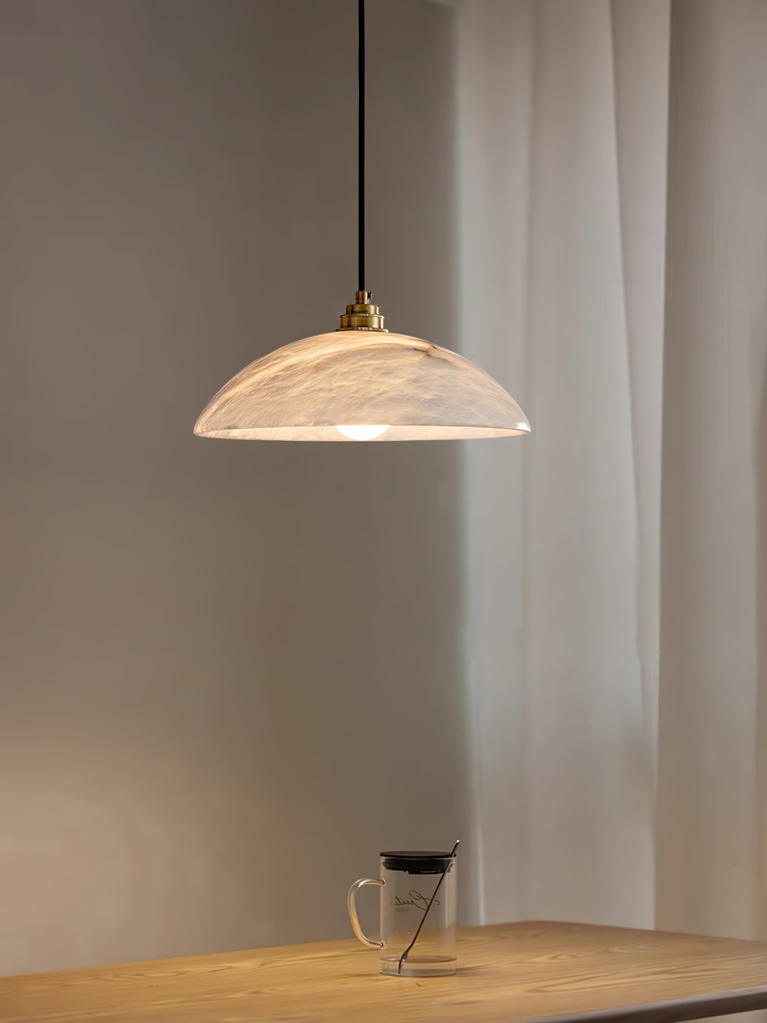 Ezriel Alabaster Pendant Light-Neutral Decor