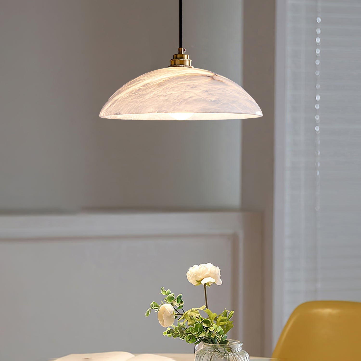 Ezriel Alabaster Pendant Light-Neutral Decor