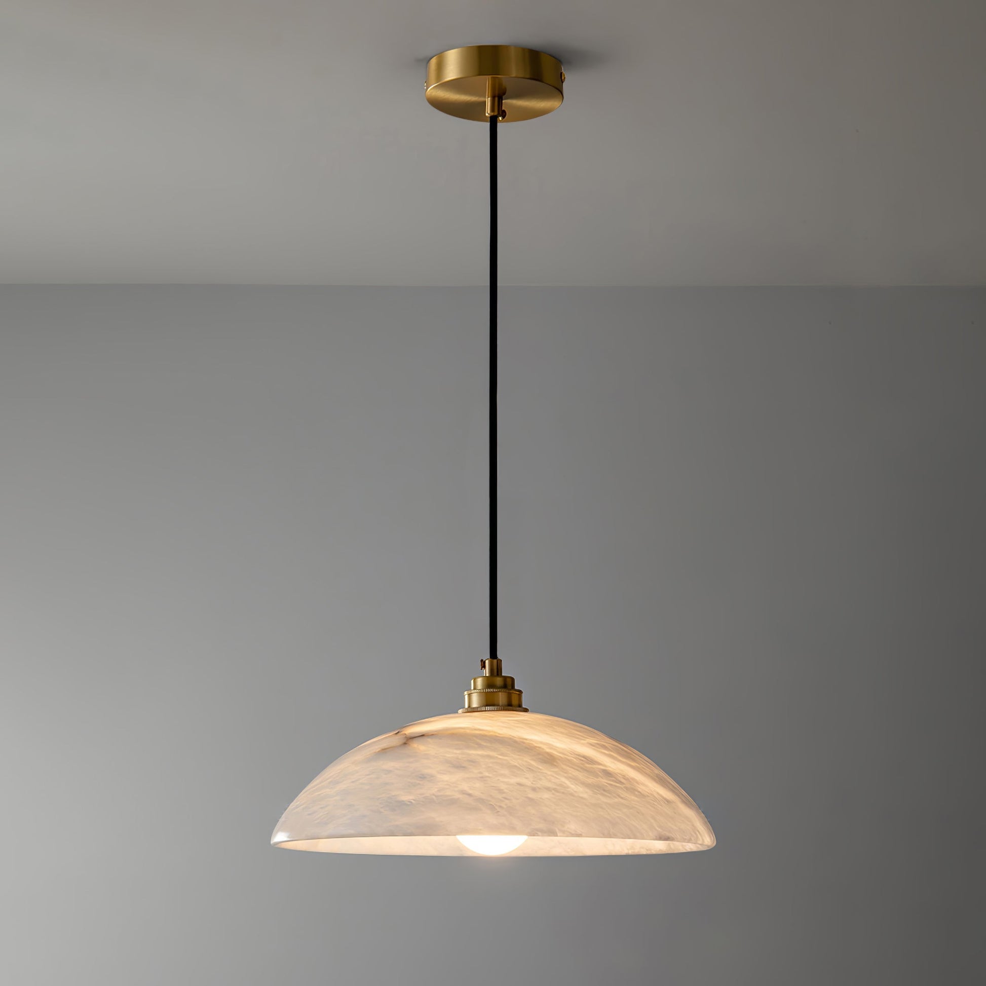 Warenol Minimalist Alabaster Pendant Light-Neutral Decor