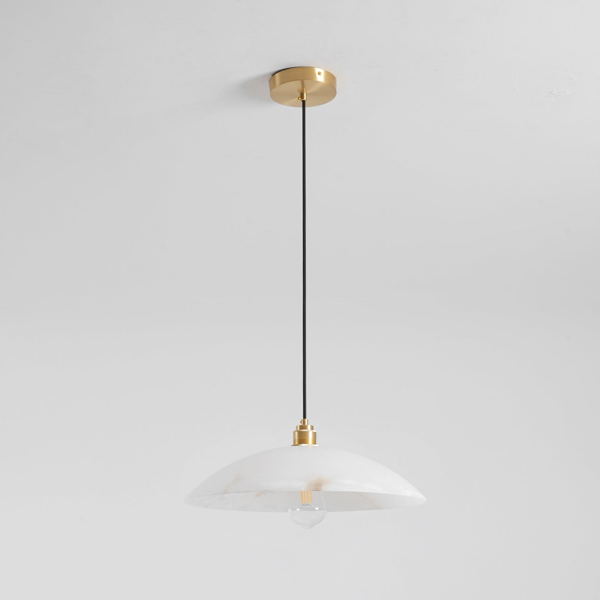 Warenol Minimalist Alabaster Pendant Light-Neutral Decor