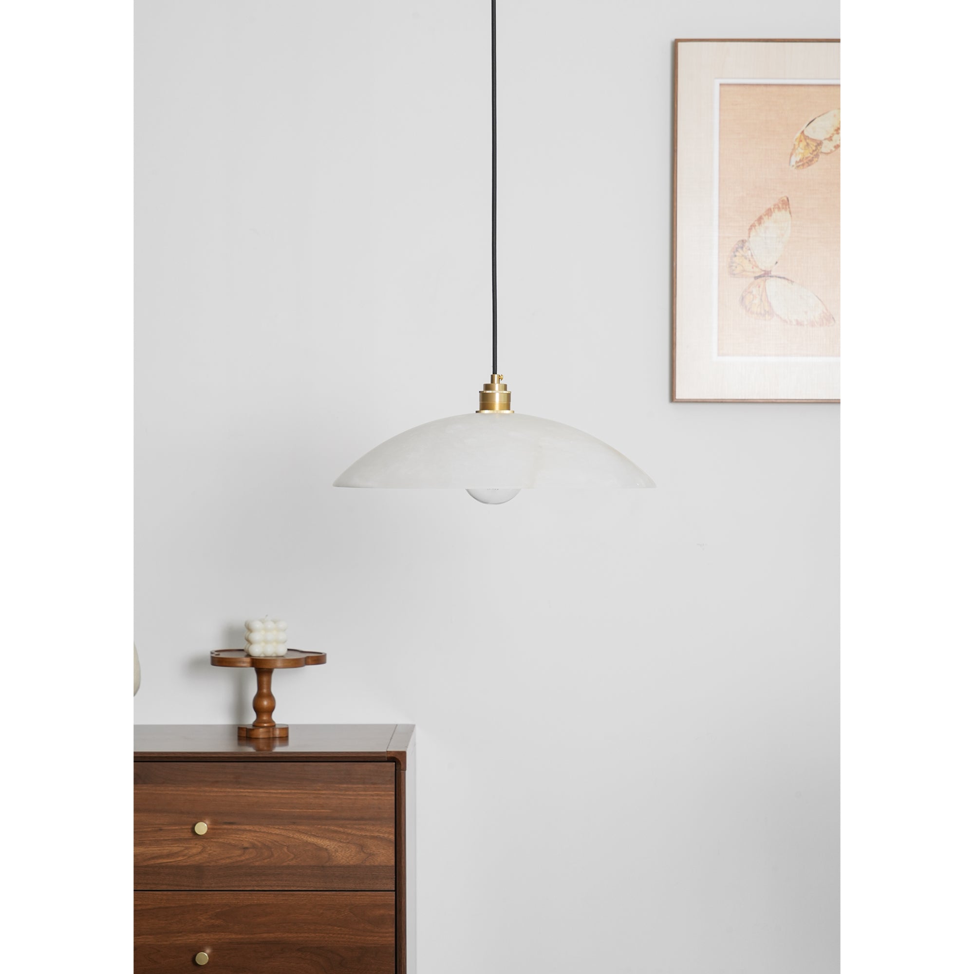 Ljomuvyd Individual Creativity Dome Alabaster Pendant Light