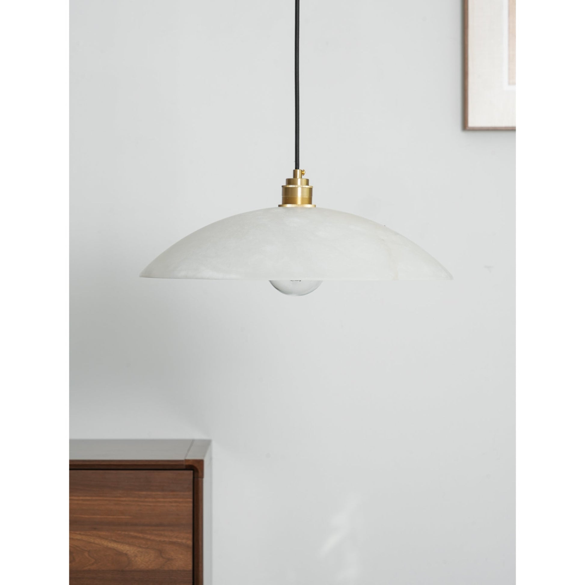 Warenol Minimalist Alabaster Pendant Light-Neutral Decor