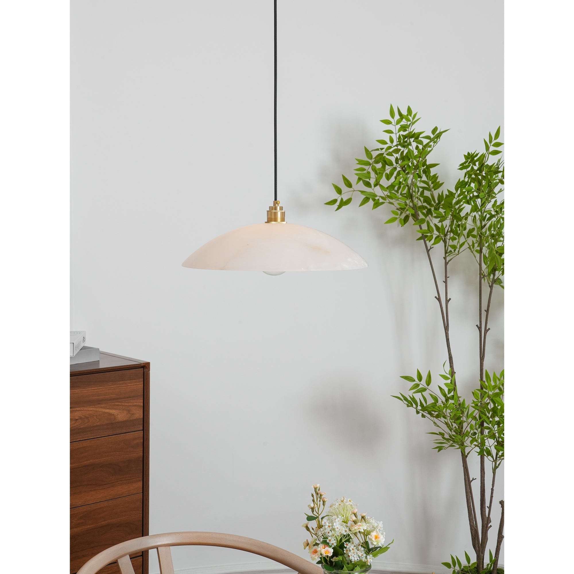 Ezriel Alabaster Pendant Light-Neutral Decor