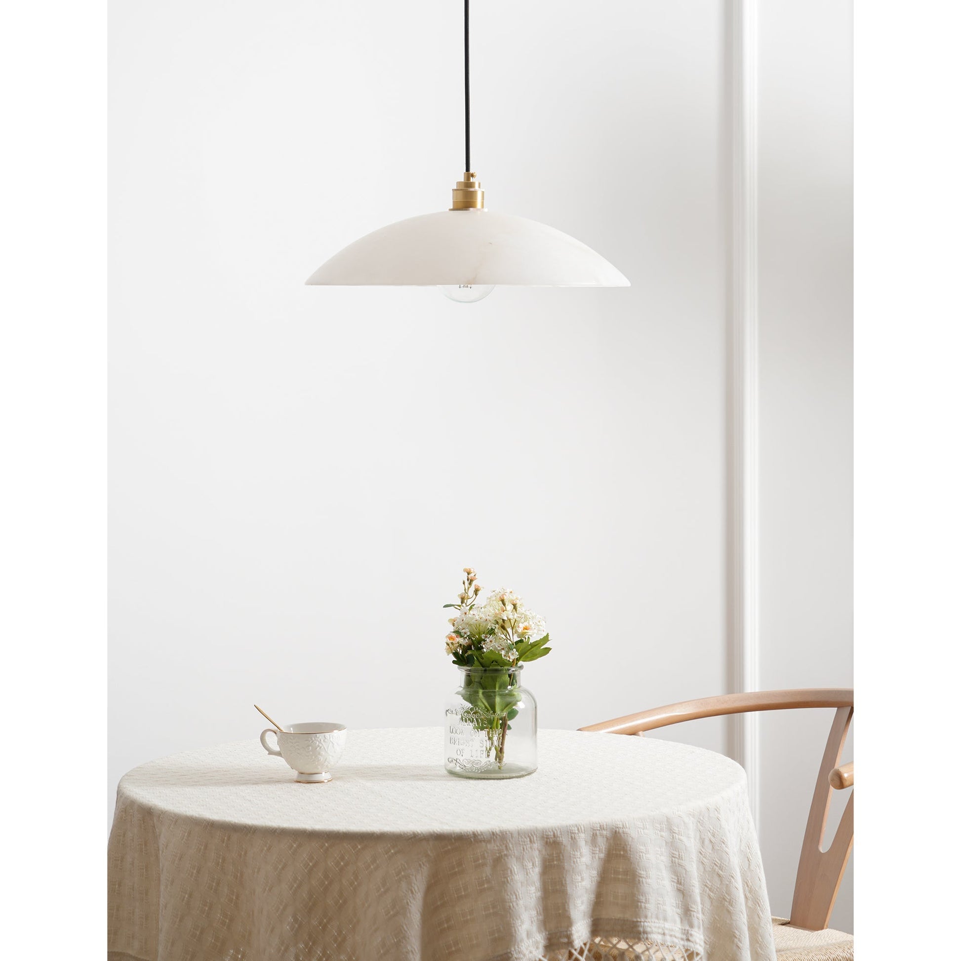 Ezriel Alabaster Pendant Light-Neutral Decor