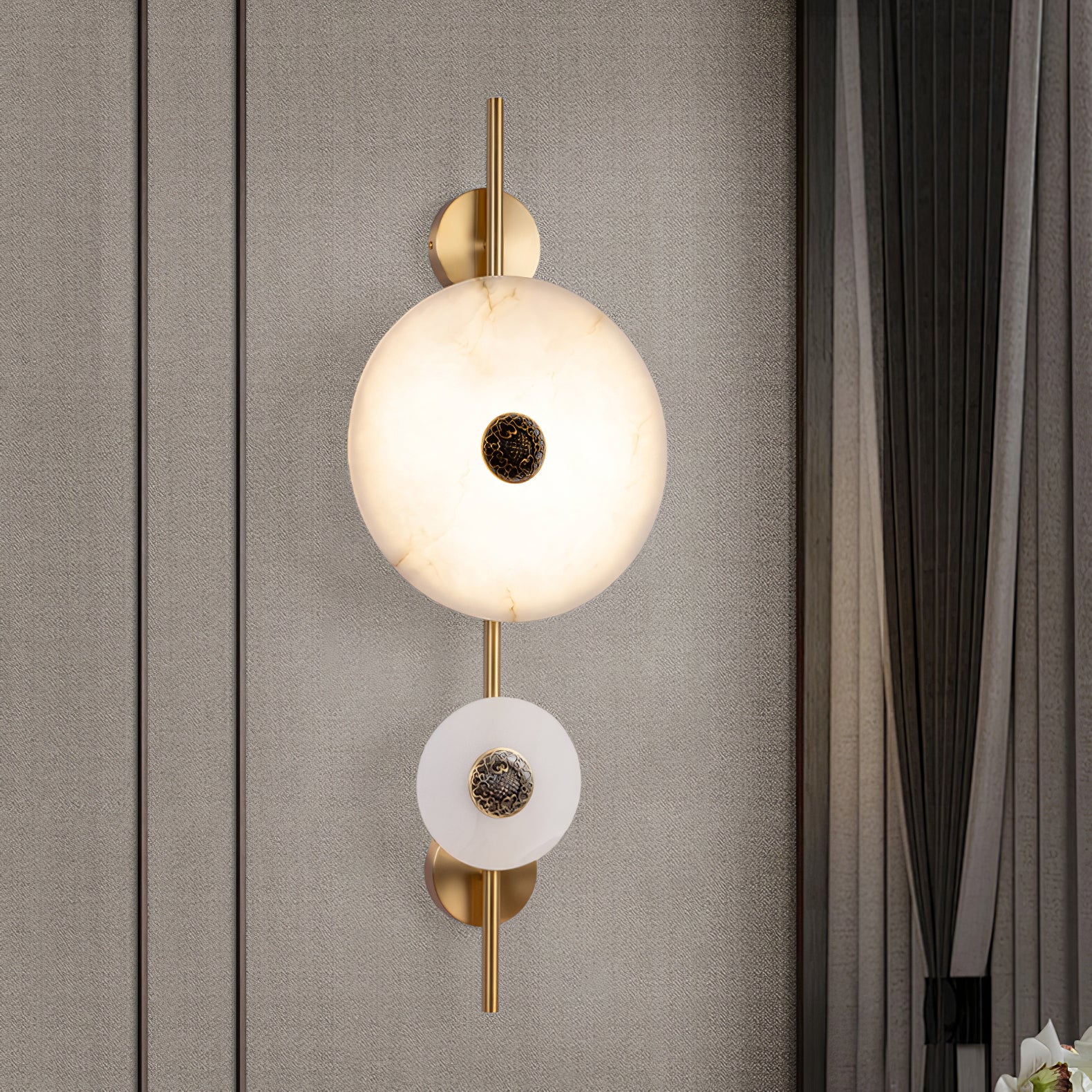 Evadne Alabaster Wall Lamp-Neutral Decor