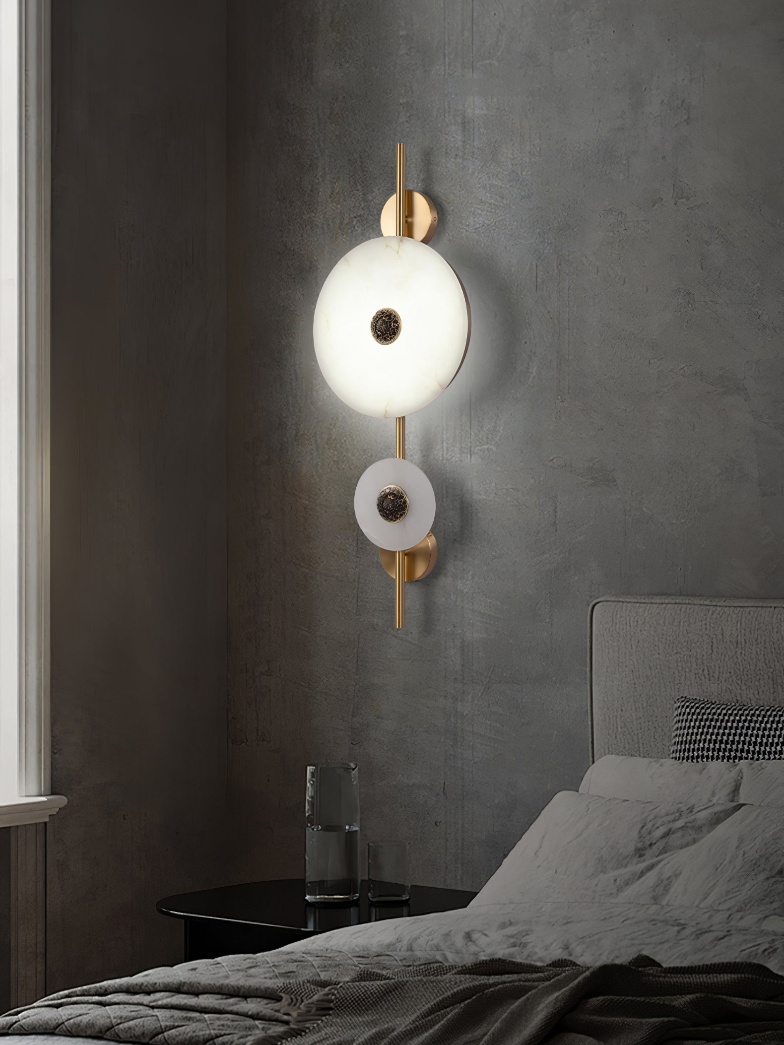 Evadne Alabaster Wall Lamp-Neutral Decor