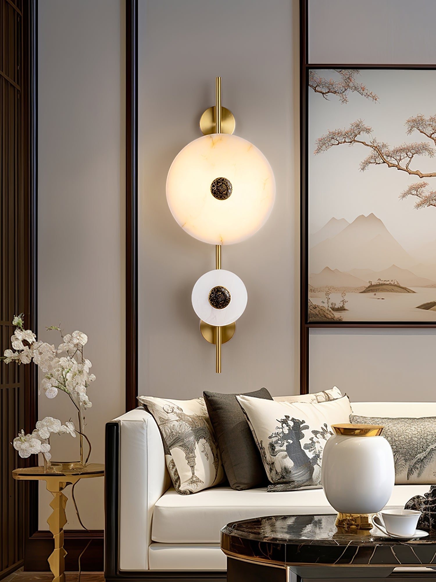Evadne Alabaster Wall Lamp-Neutral Decor