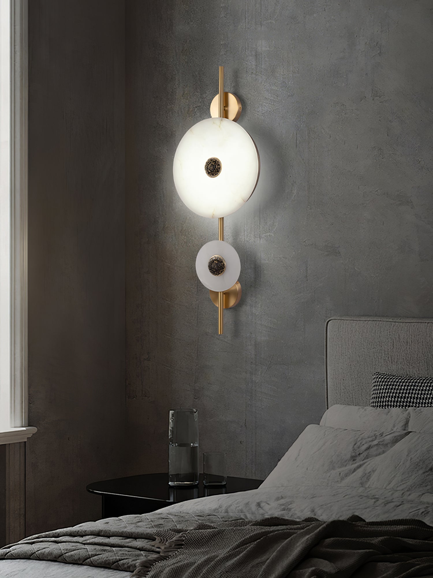 Evadne Alabaster Wall Lamp-Neutral Decor
