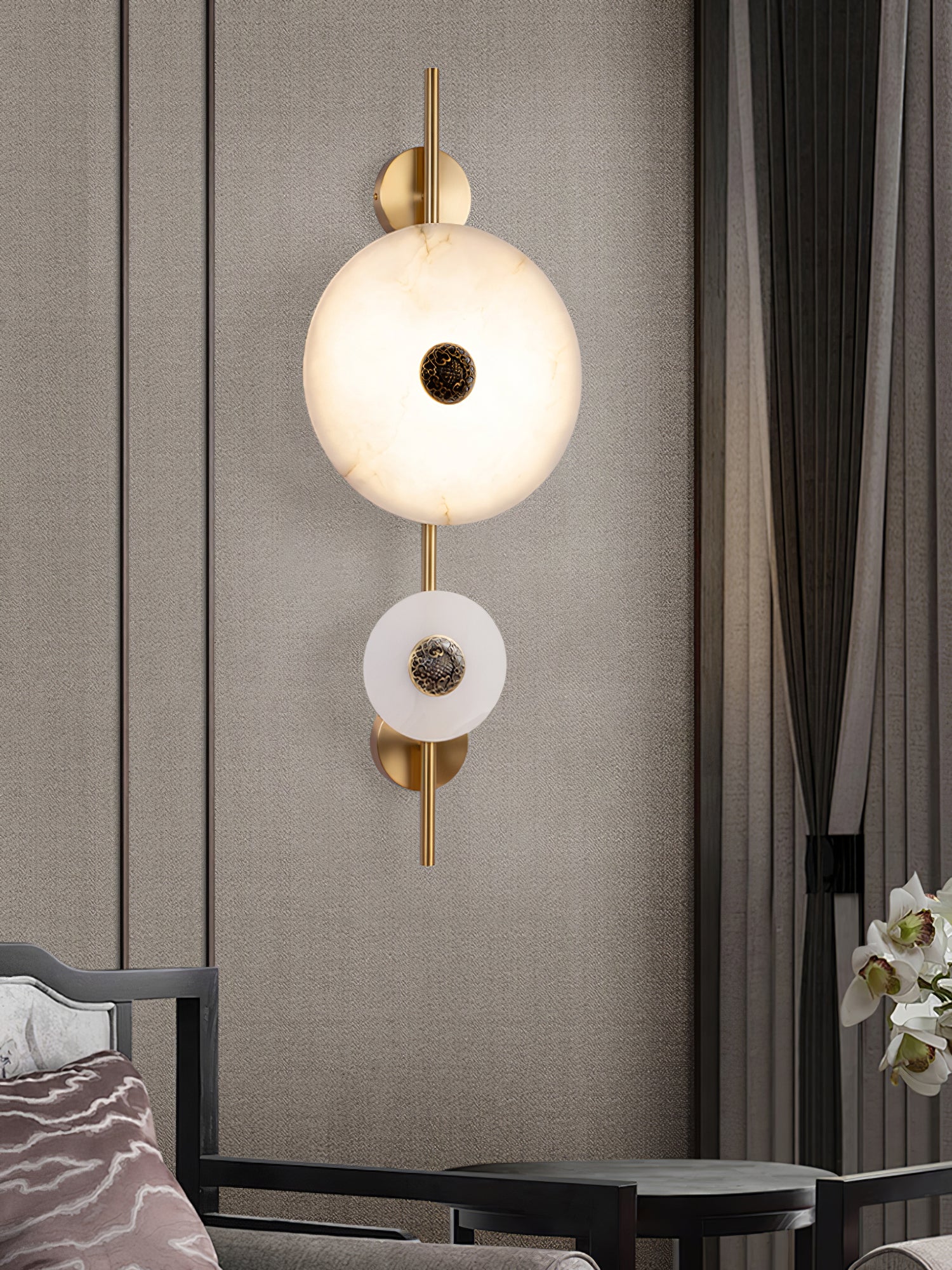 Evadne Alabaster Wall Lamp-Neutral Decor