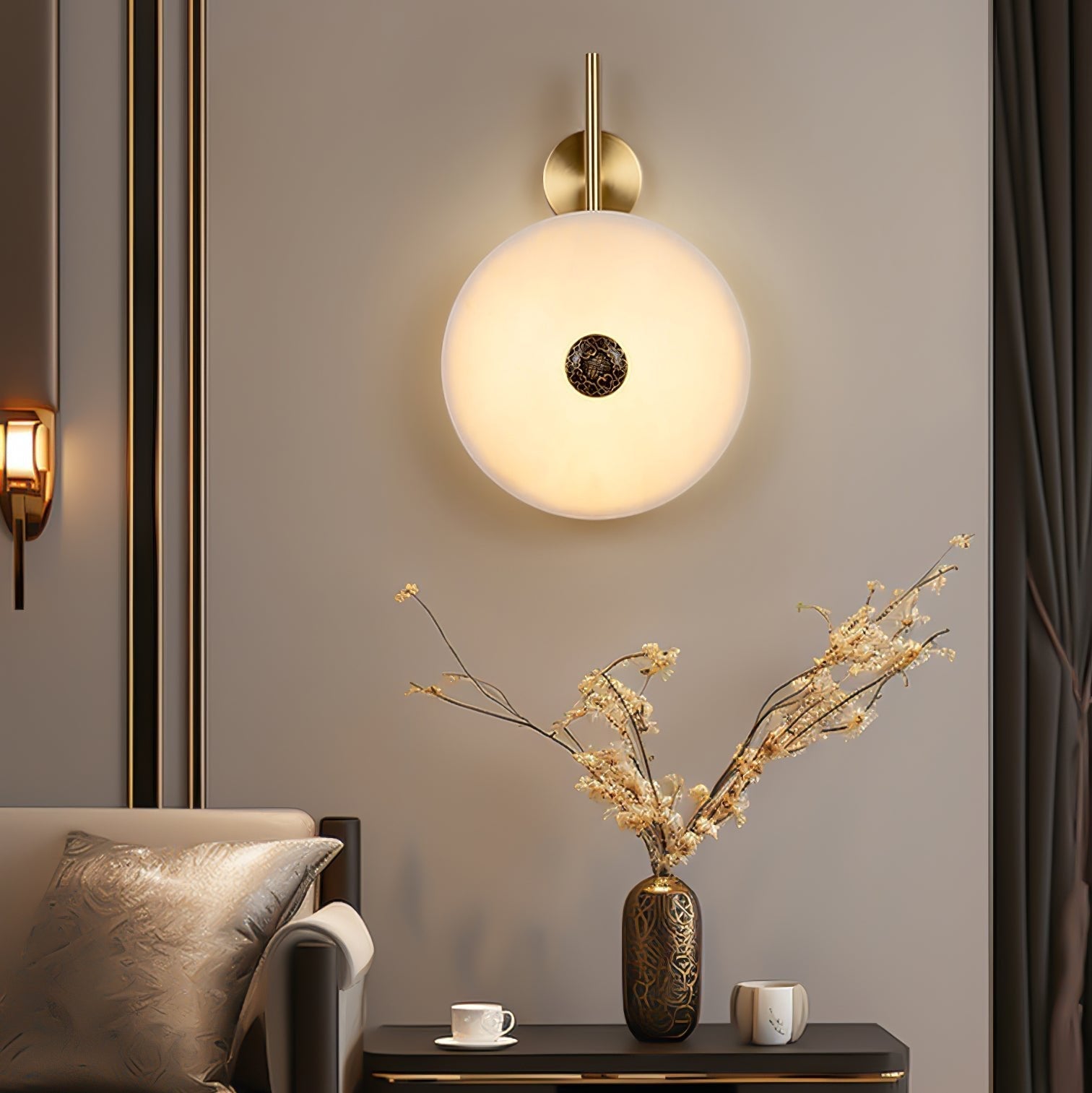 Evadne Alabaster Wall Lamp-Neutral Decor