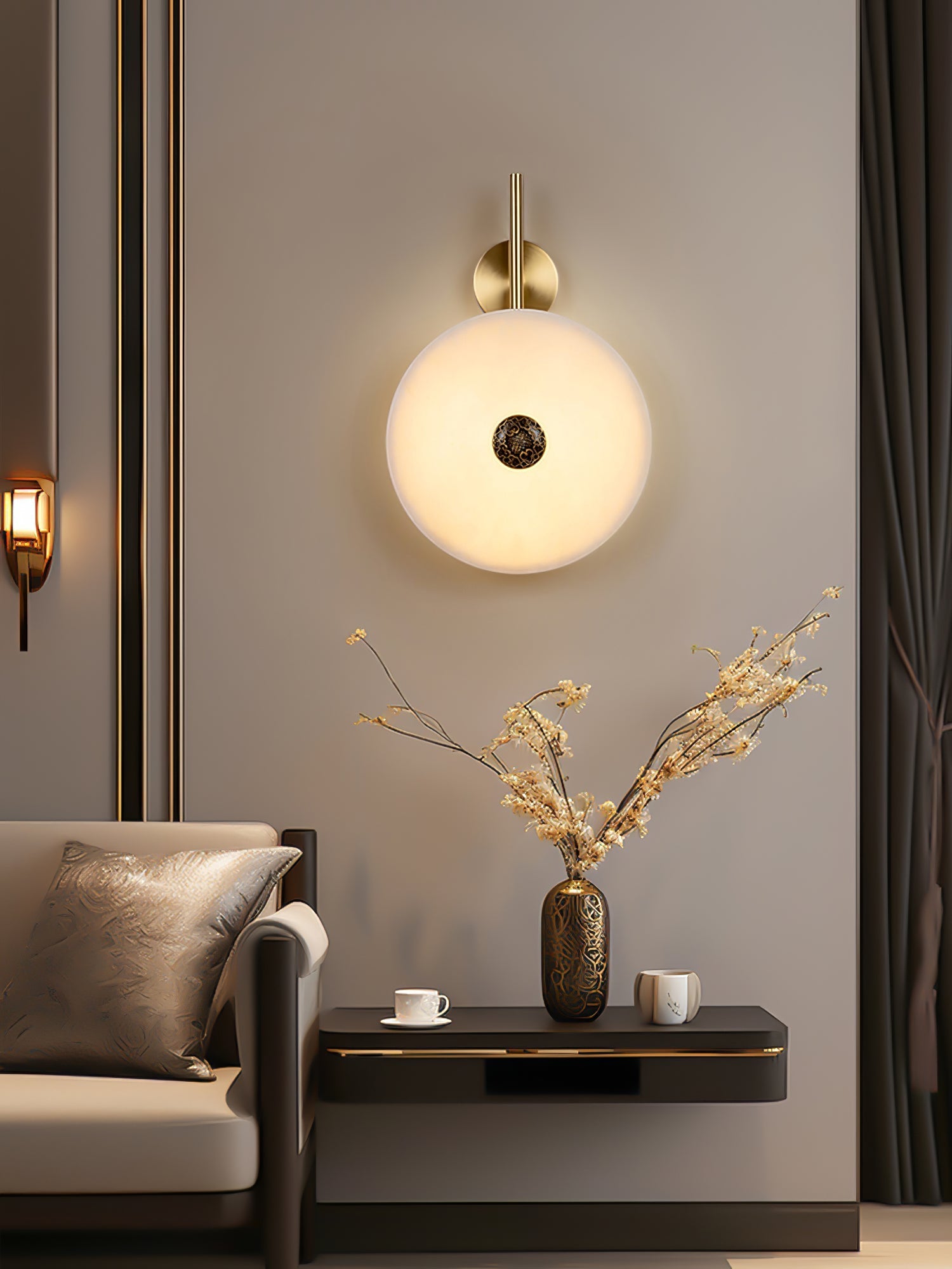 Evadne Alabaster Wall Lamp-Neutral Decor