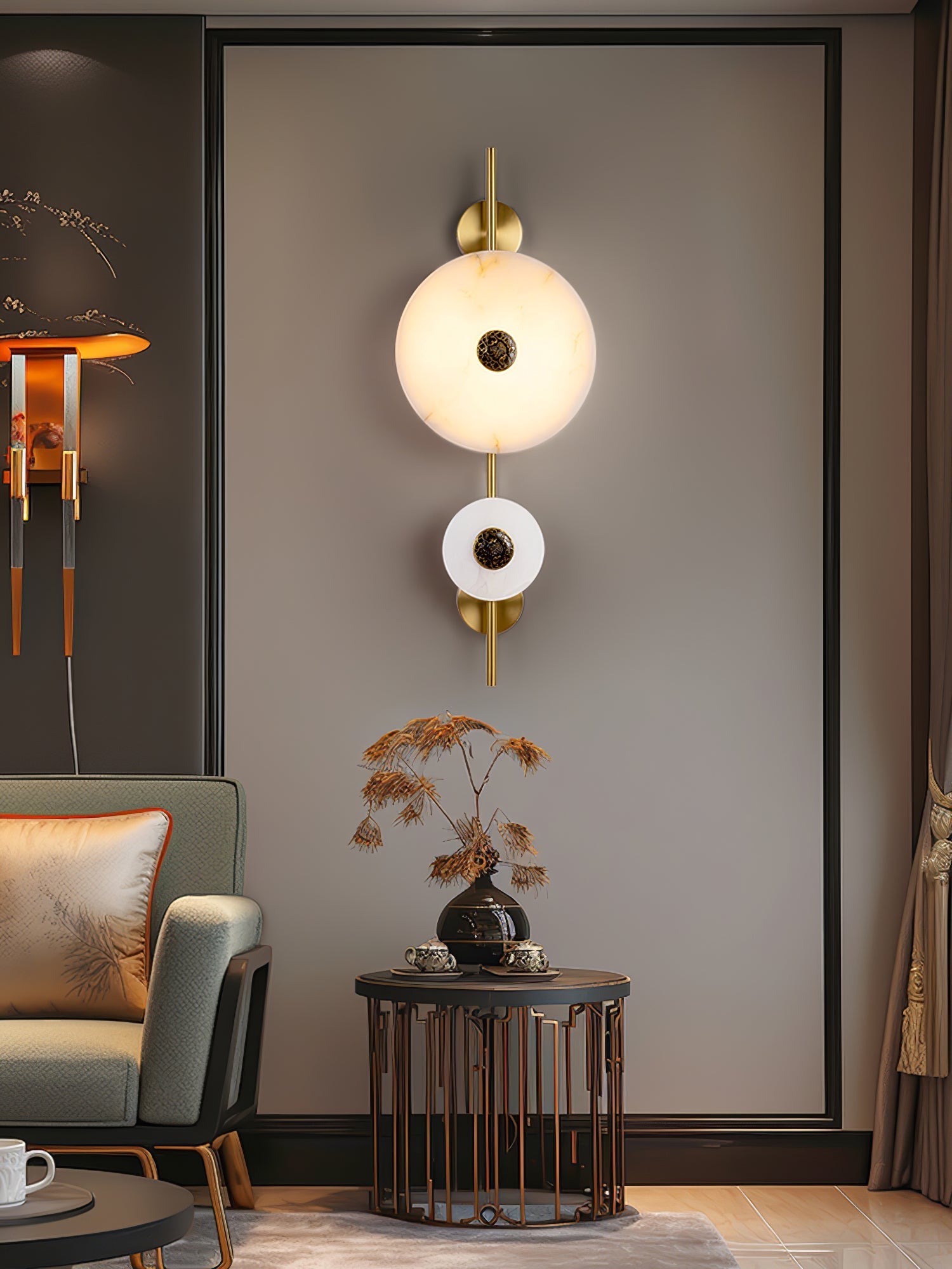 Evadne Alabaster Wall Lamp-Neutral Decor