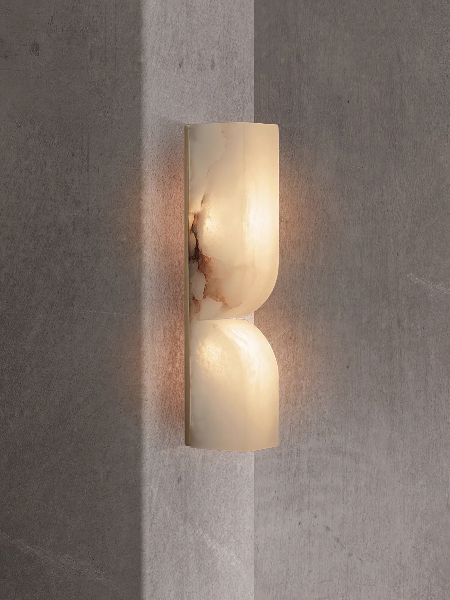 Lunaris Alabaster Rectangular Wall Lamp-Neutral Decor