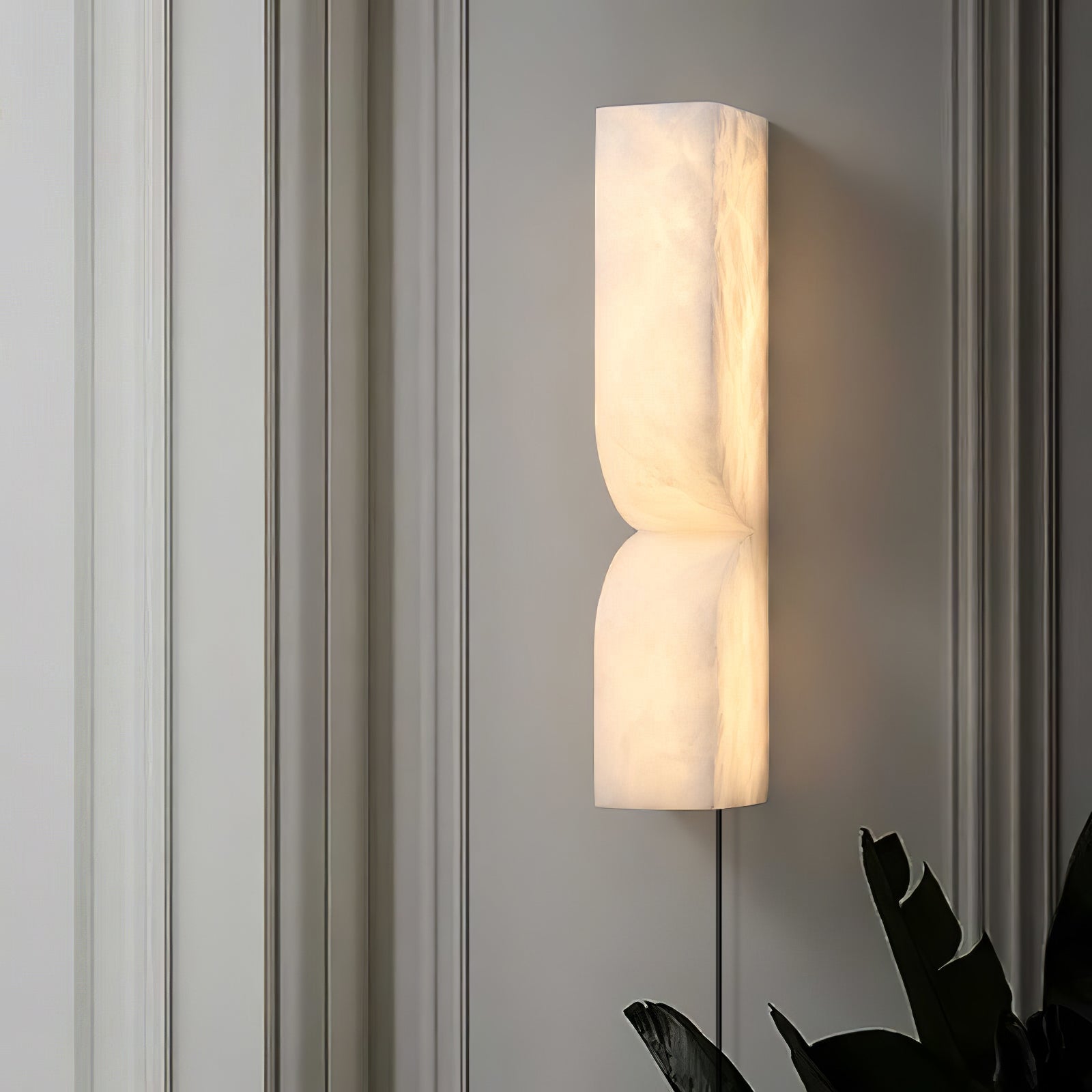 Lena Minimalist Alabaster Wall Light-Neutral Decor