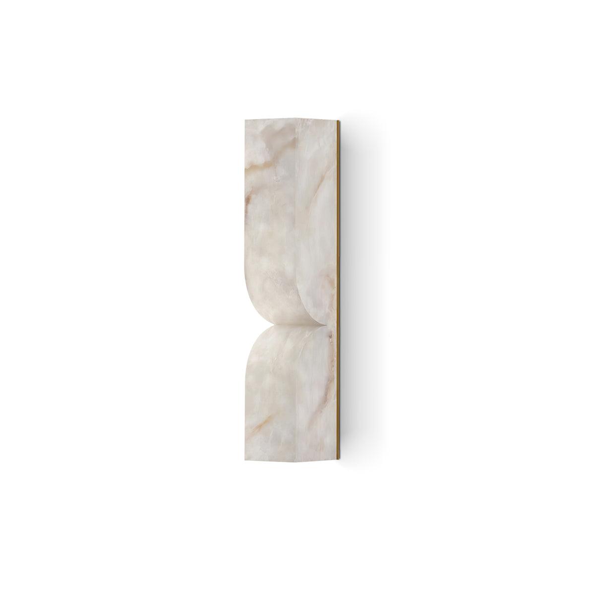 Lunaris Alabaster Rectangular Wall Lamp-Neutral Decor