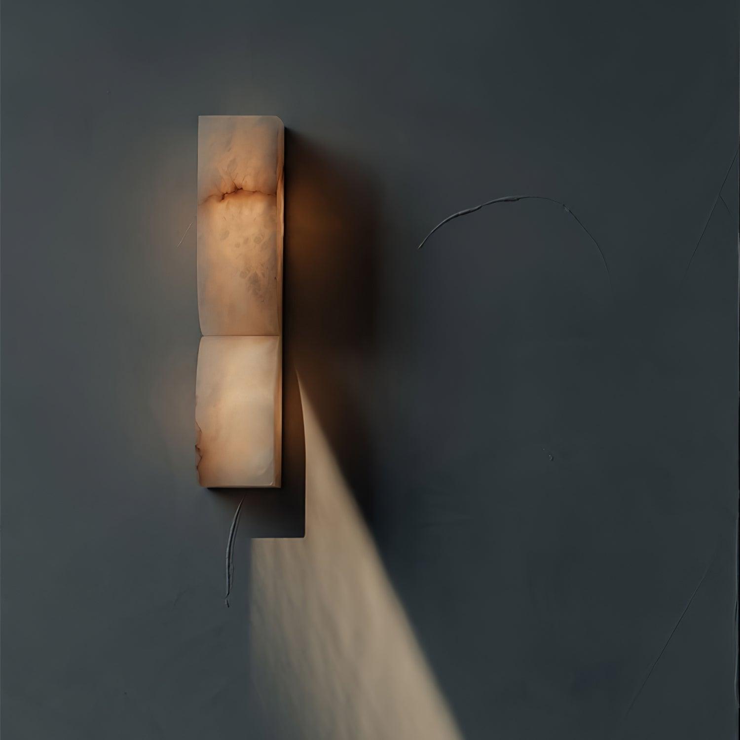 Lunaris Alabaster Rectangular Wall Lamp-Neutral Decor