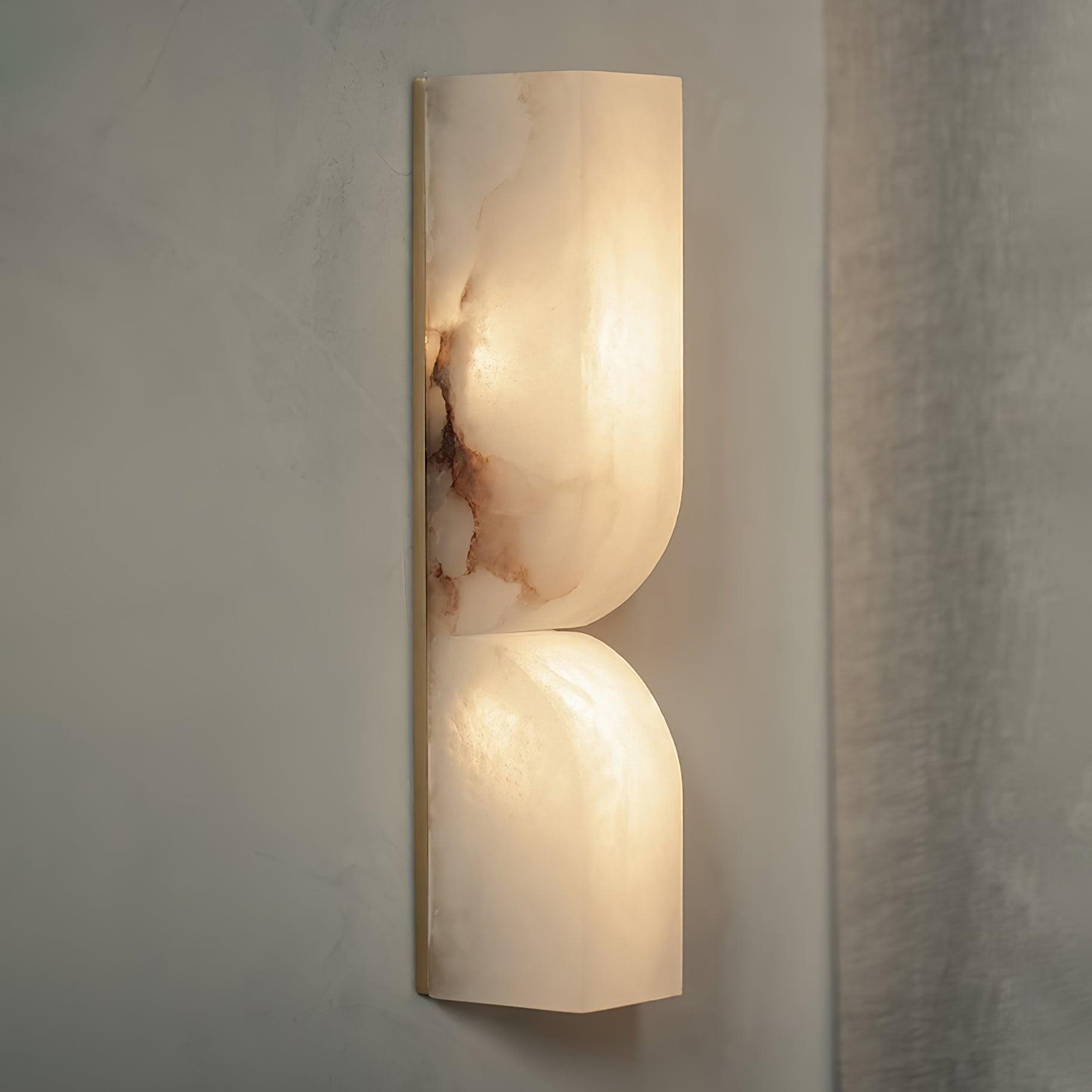 Lena Minimalist Alabaster Wall Light-Neutral Decor