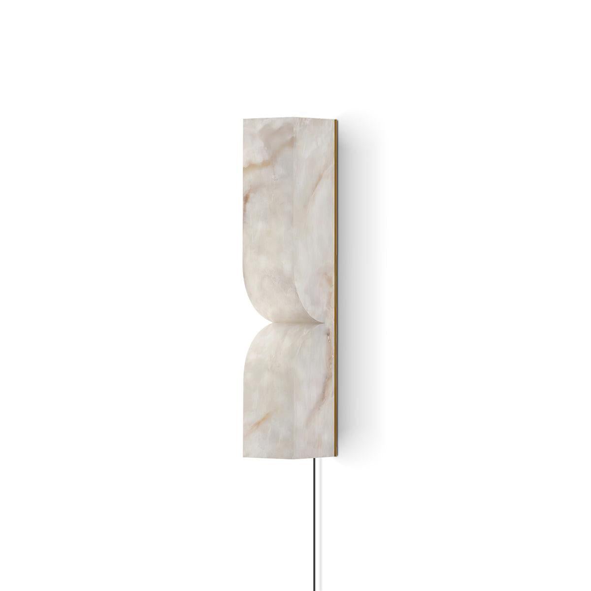Lena Minimalist Alabaster Wall Light-Neutral Decor