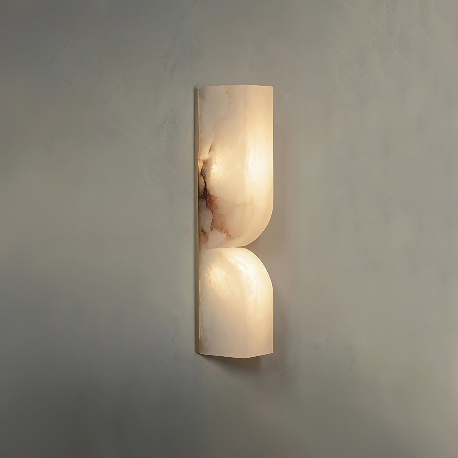 Lunaris Alabaster Rectangular Wall Lamp-Neutral Decor