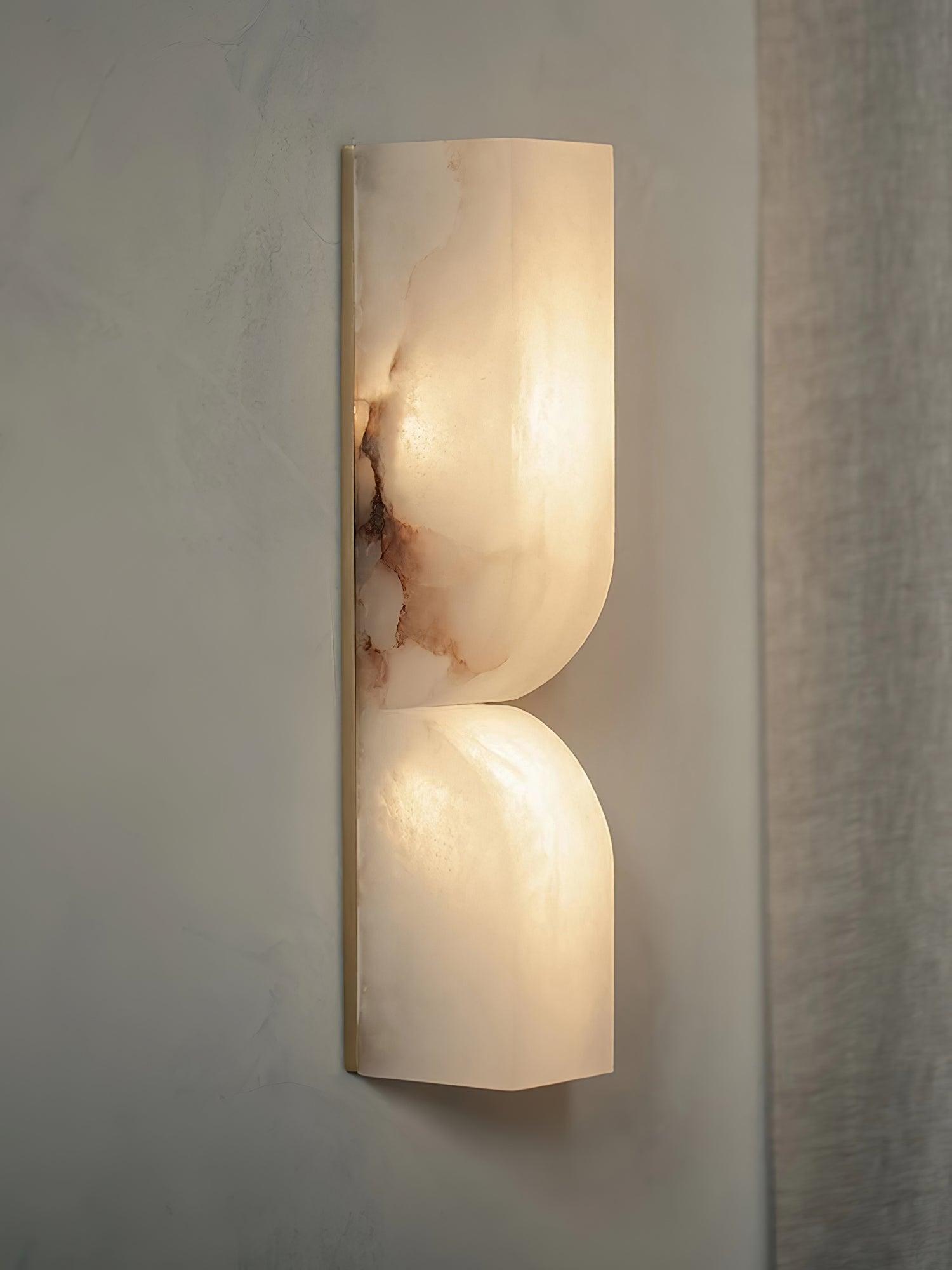 Lena Minimalist Alabaster Wall Light-Neutral Decor