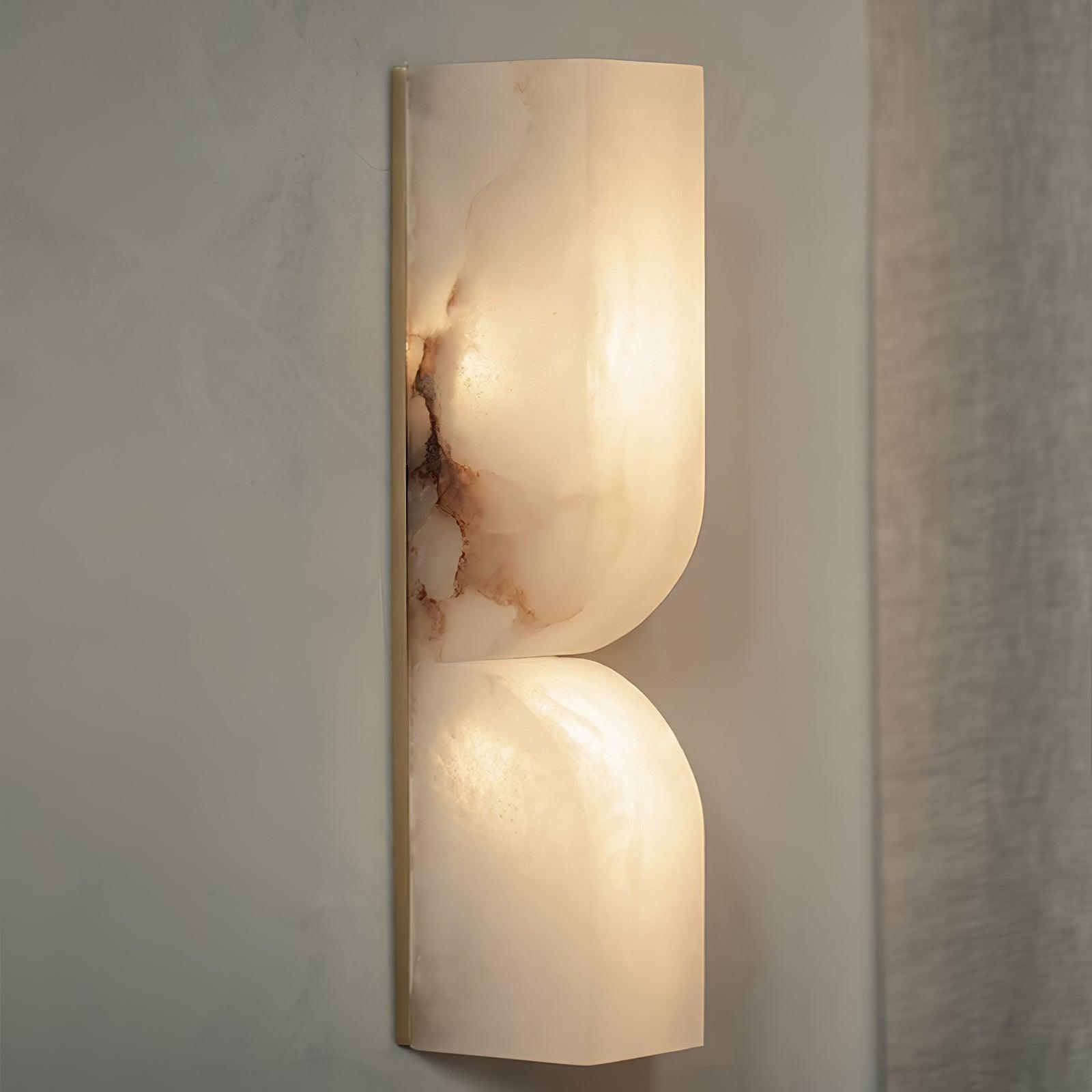 Lunaris Alabaster Rectangular Wall Lamp-Neutral Decor