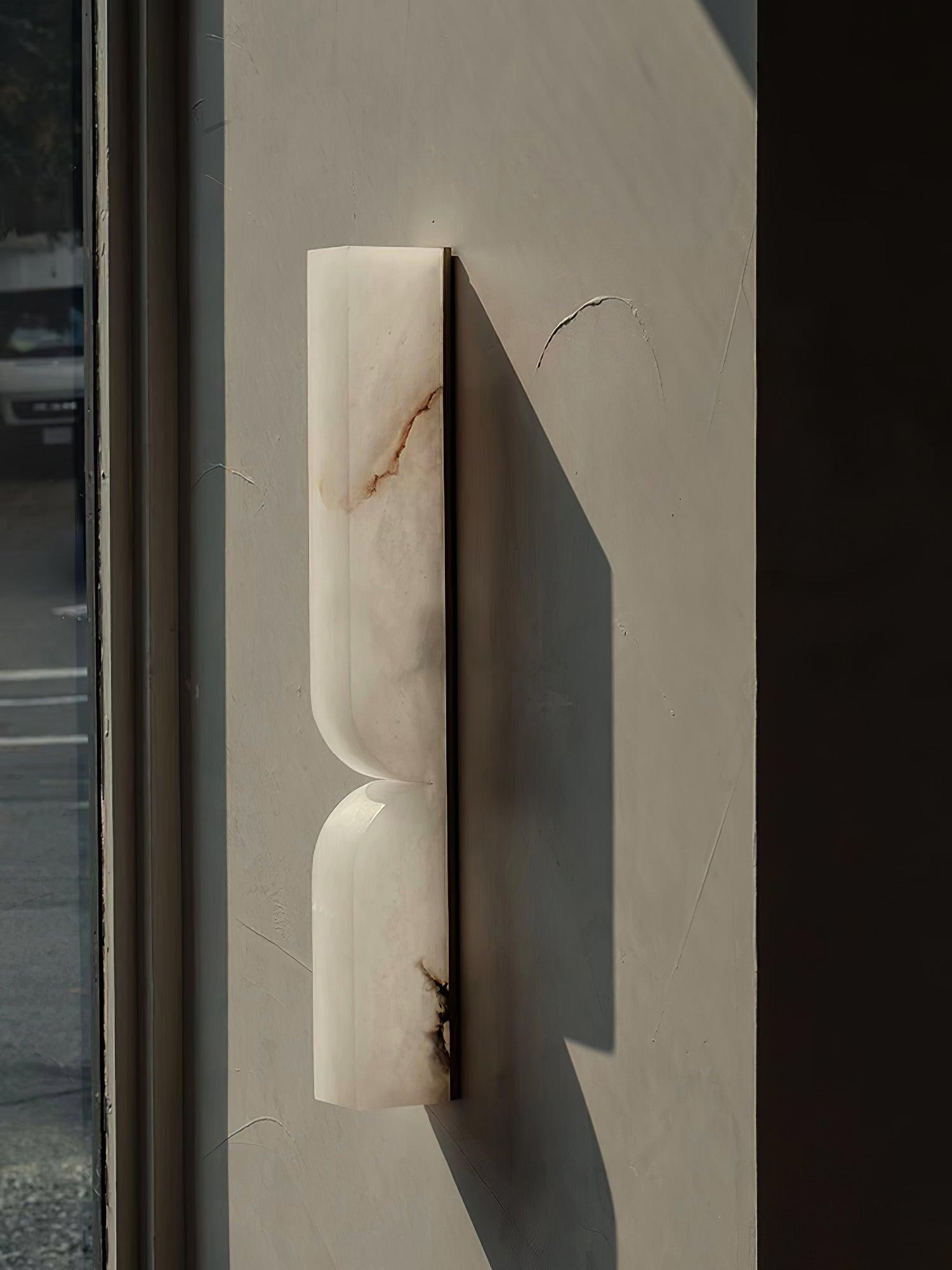 Lena Minimalist Alabaster Wall Light-Neutral Decor
