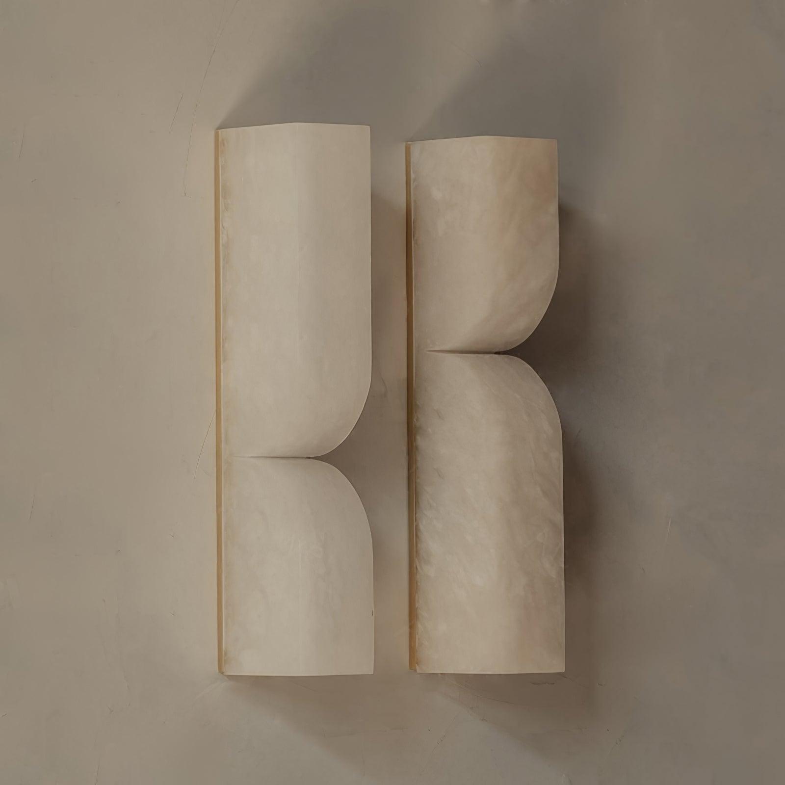 Lunaris Alabaster Rectangular Wall Lamp-Neutral Decor