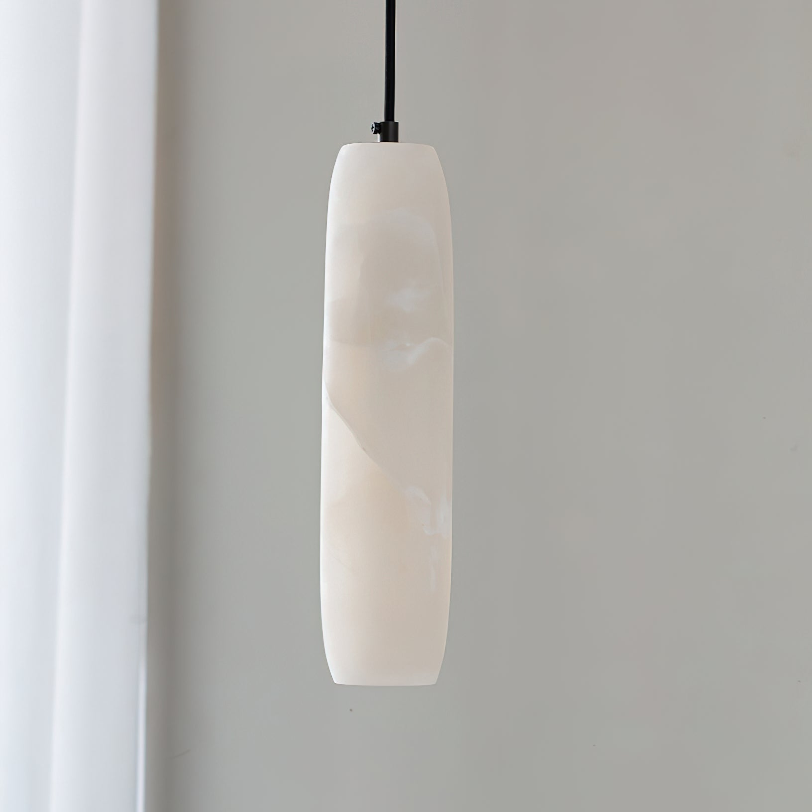 Orven Flute Modern Minimalist Alabaster Pendant Light-Neutral Decor