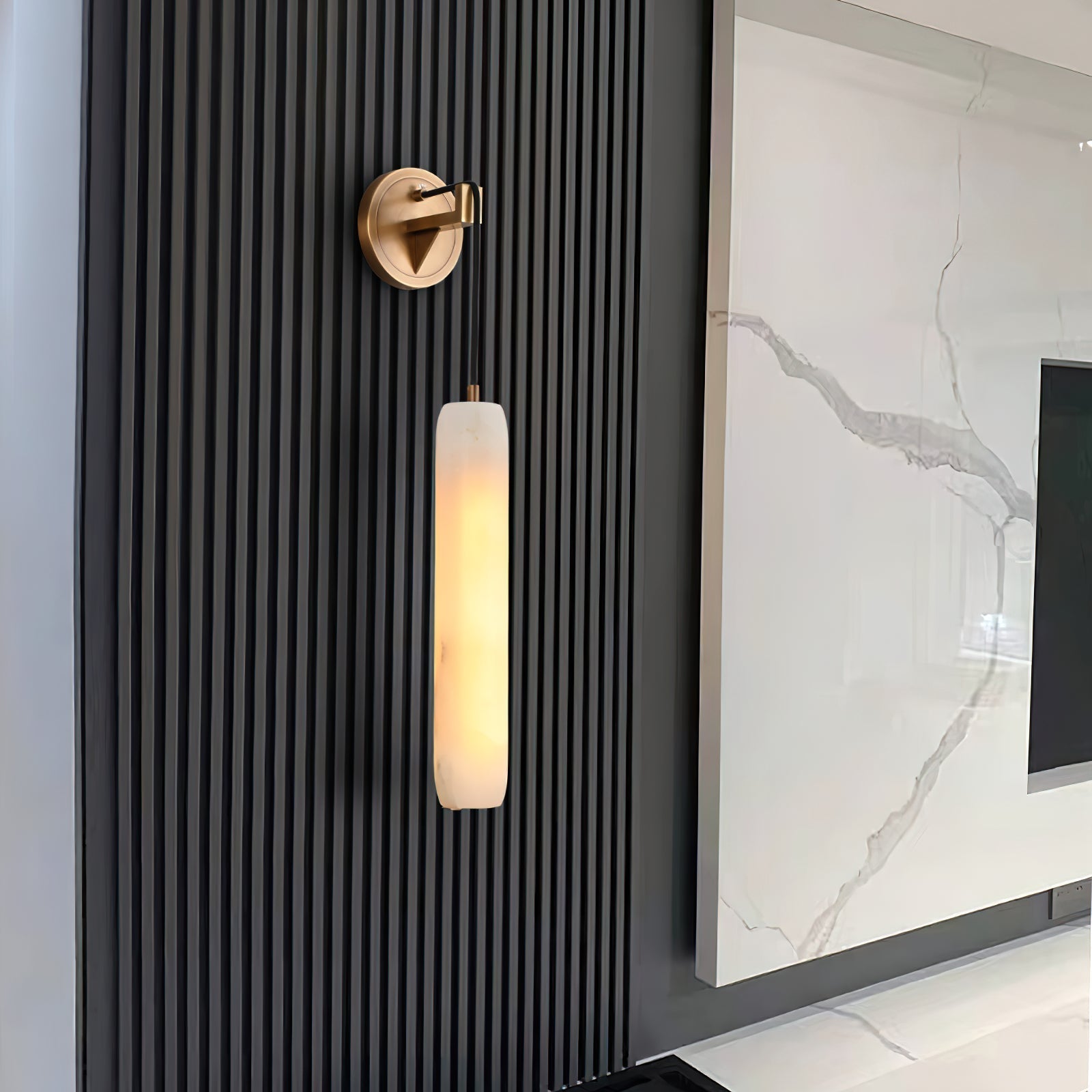 Alabaster Individual Creativity Flute  Wall Lamp