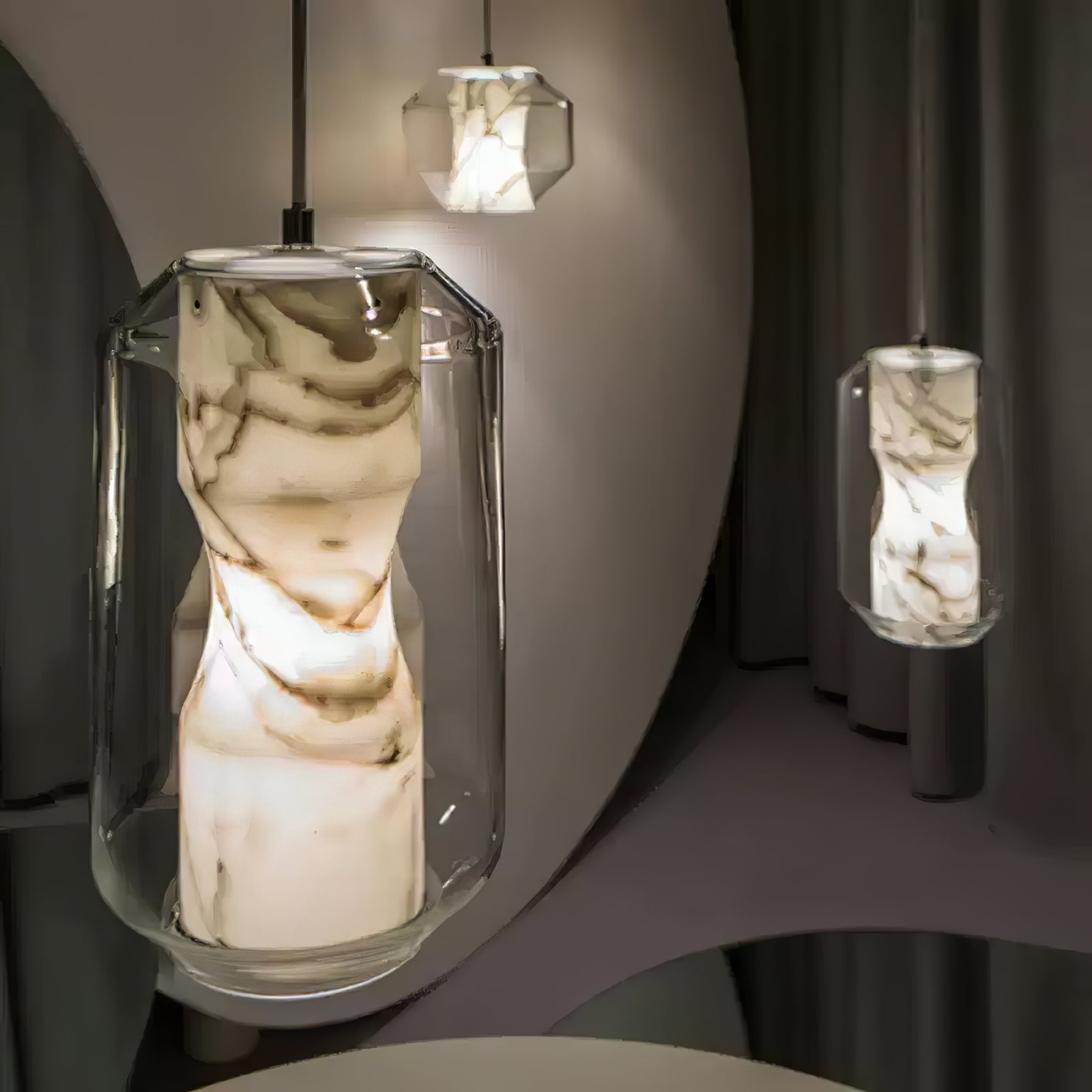 Elaris Alabaster Pendant Light-Neutral Decor