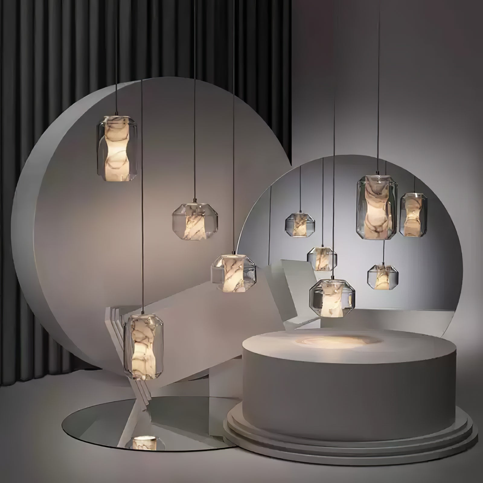 Elaris Alabaster Pendant Light-Neutral Decor