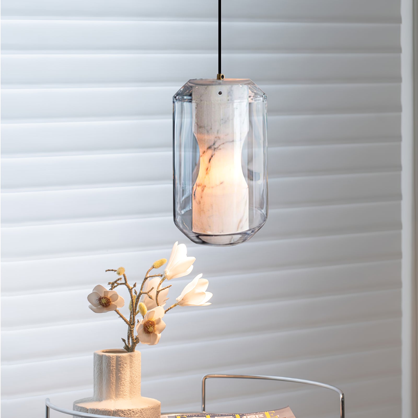 Elaris Alabaster Pendant Light-Neutral Decor