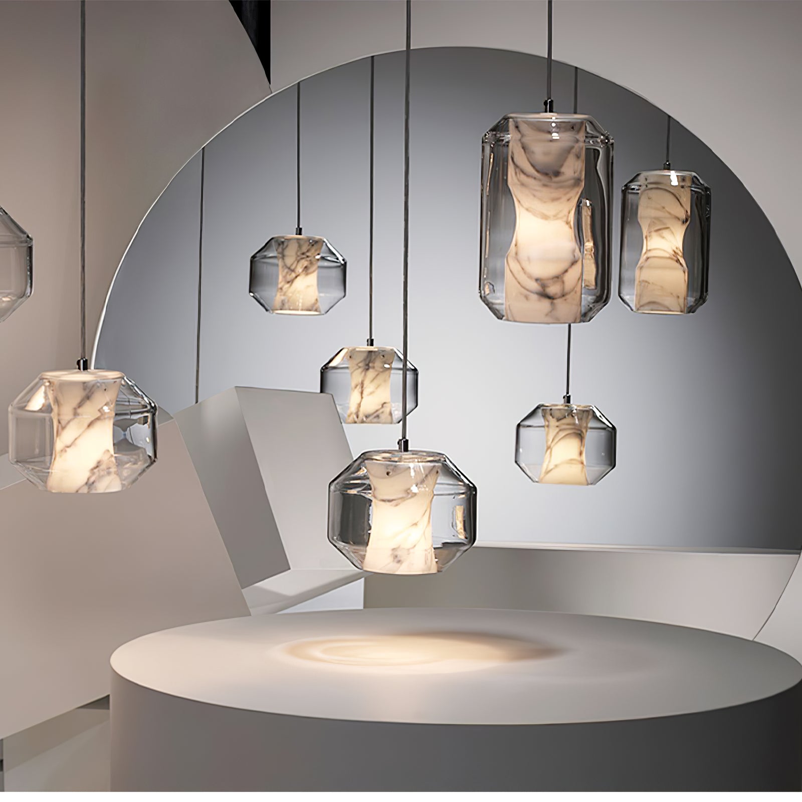 Elaris Alabaster Pendant Light-Neutral Decor