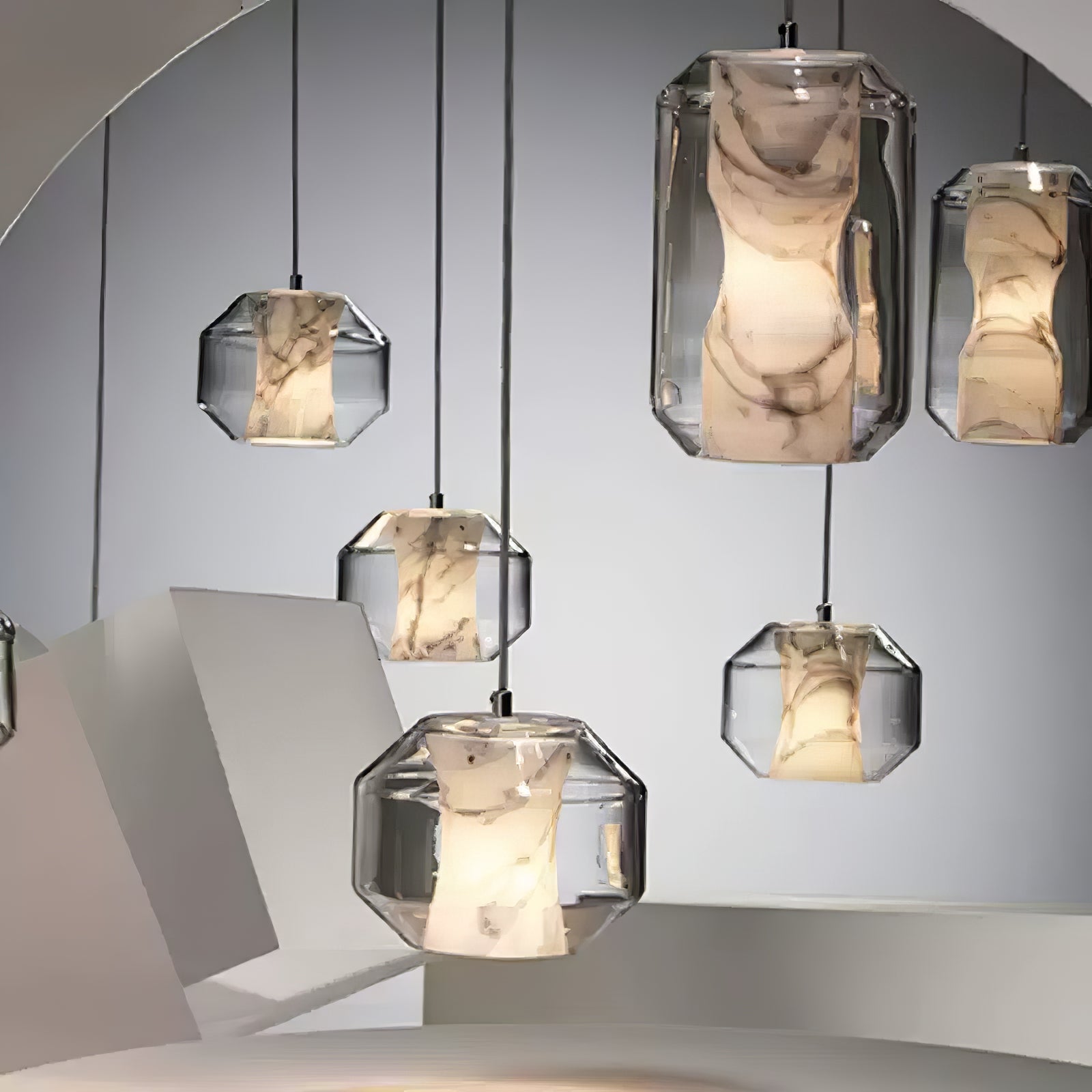 Elaris Alabaster Pendant Light-Neutral Decor