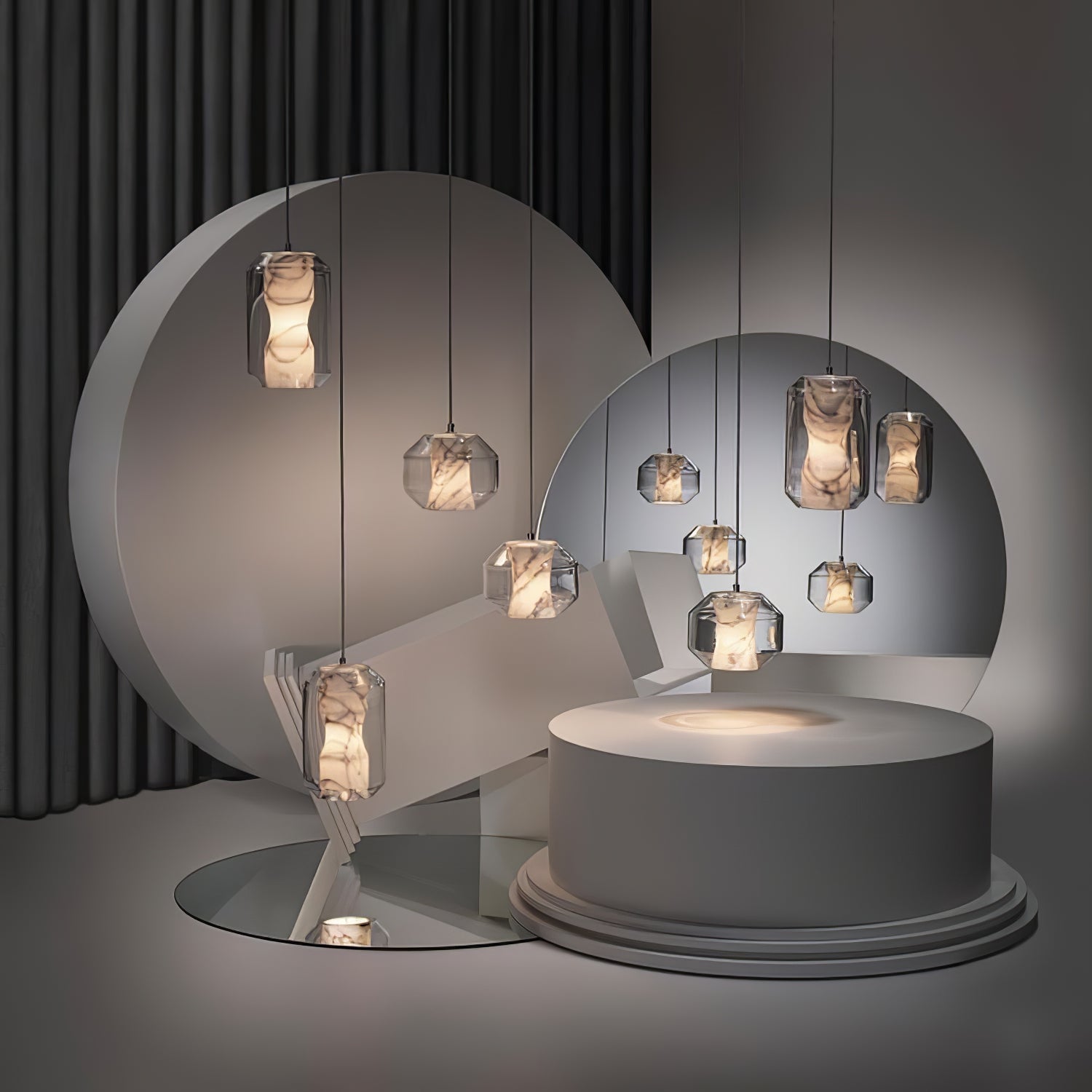 Elaris Alabaster Pendant Light-Neutral Decor