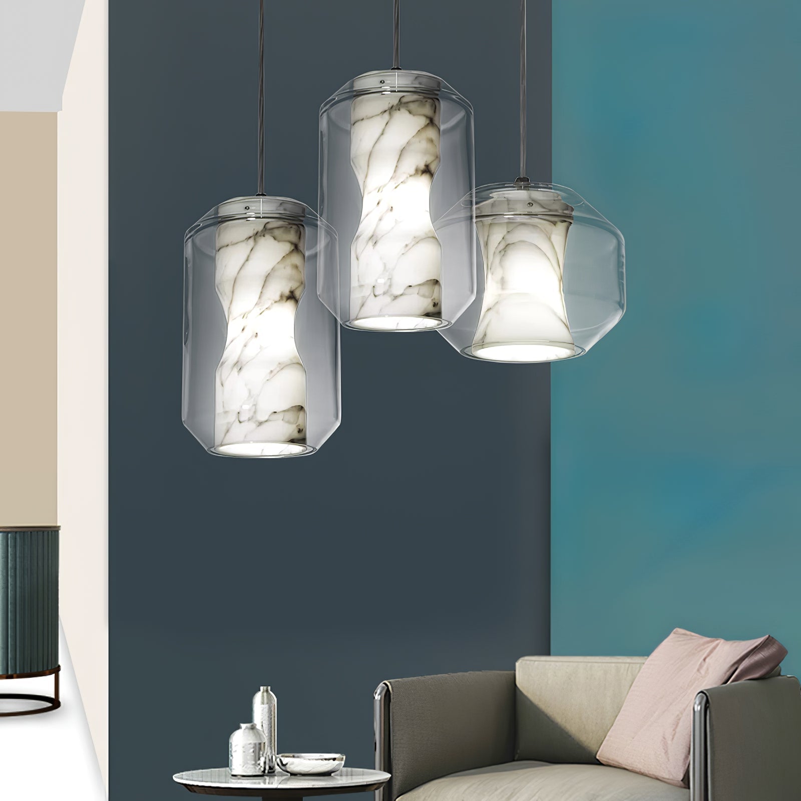 Elaris Alabaster Pendant Light-Neutral Decor