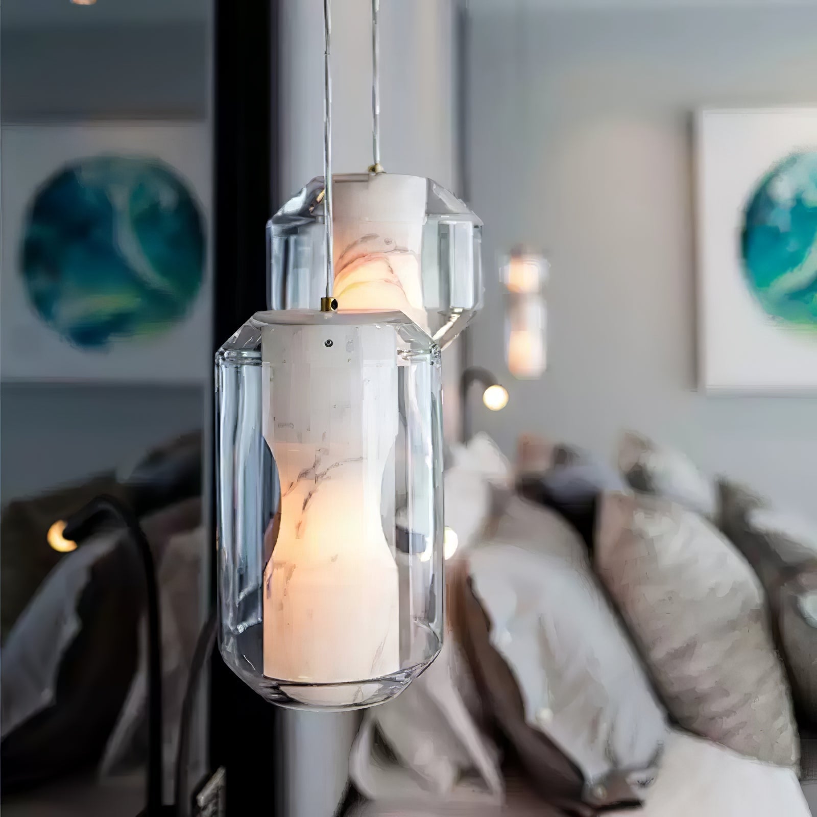 Elaris Alabaster Pendant Light-Neutral Decor