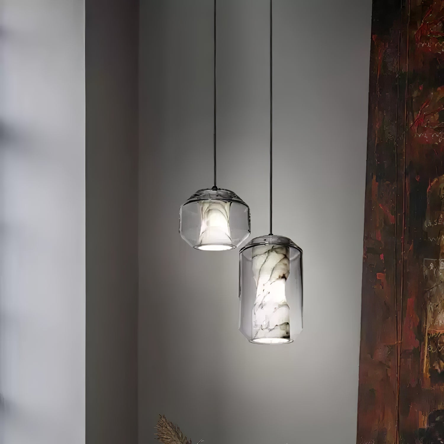 Elaris Alabaster Pendant Light-Neutral Decor