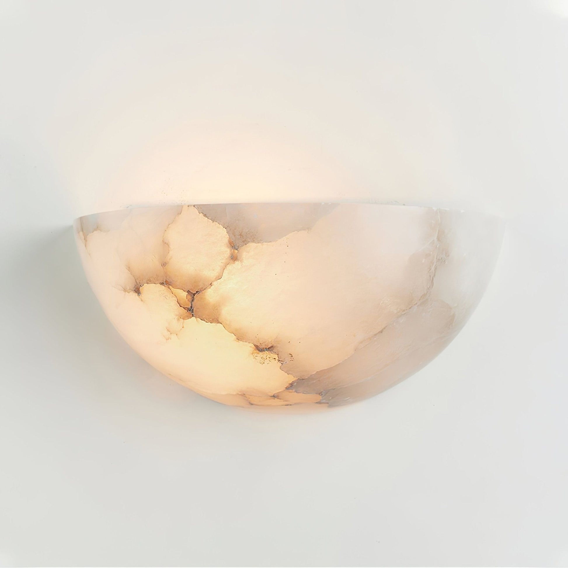 Selene Classic Alabaster Wall Light-Neutral Decor