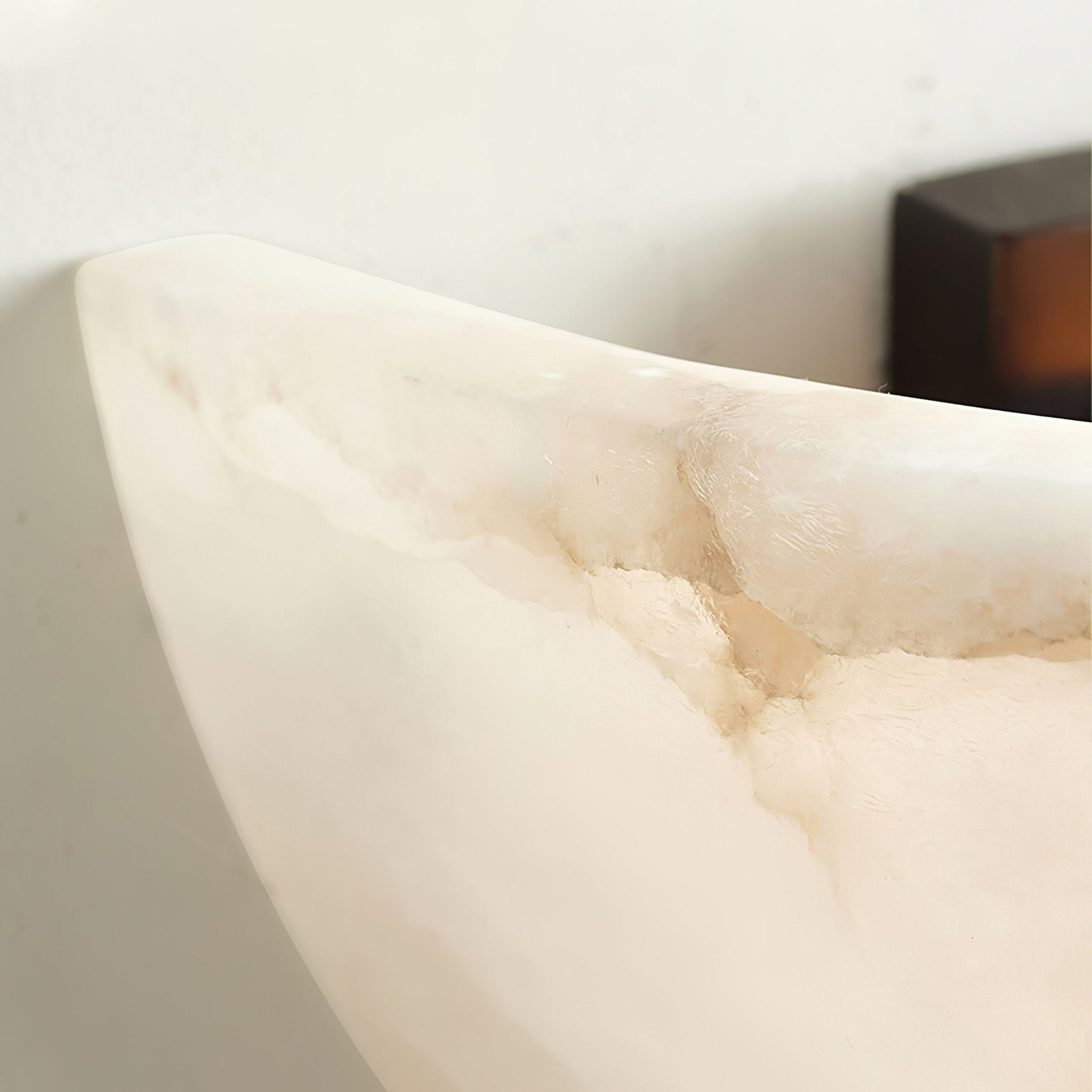 Selene Classic Alabaster Wall Light-Neutral Decor