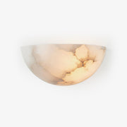 Cora Half-moon Alabaster Wall Light-Neutral Decor